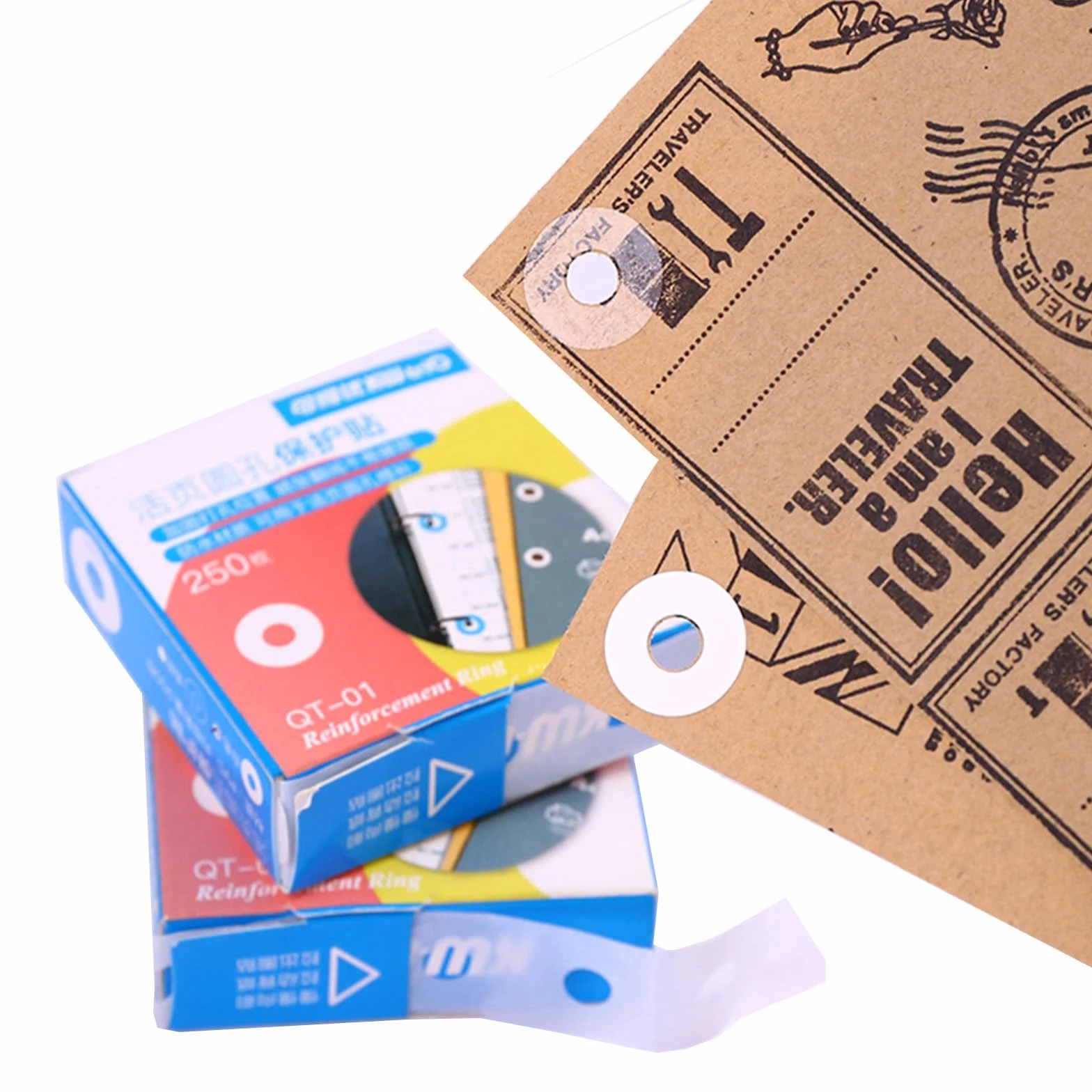 Etichette Rinforzo Fori 500 Pcs Autoadesive per Riparare Libri a Fogli Mobili