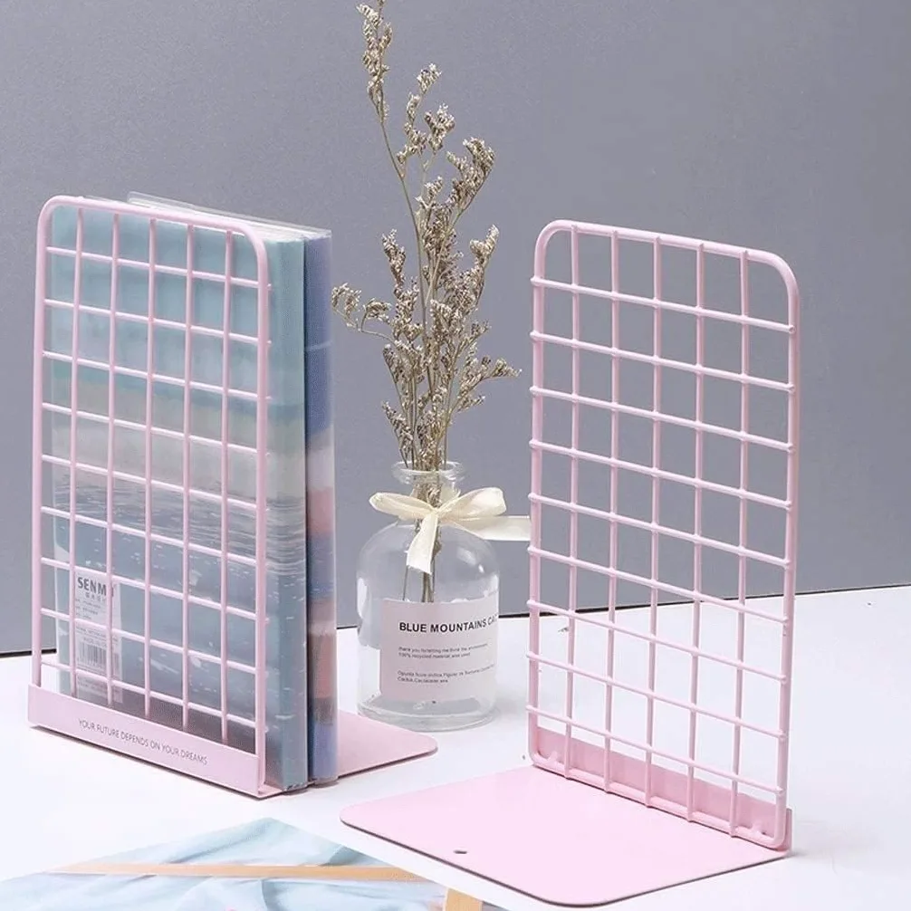 Reggi Libri, Fermalibri Fermalibri eleganti da 4 pezzi decorativi semplici e leggeri Libri tenere rosa Ufficio Casa Scrivania