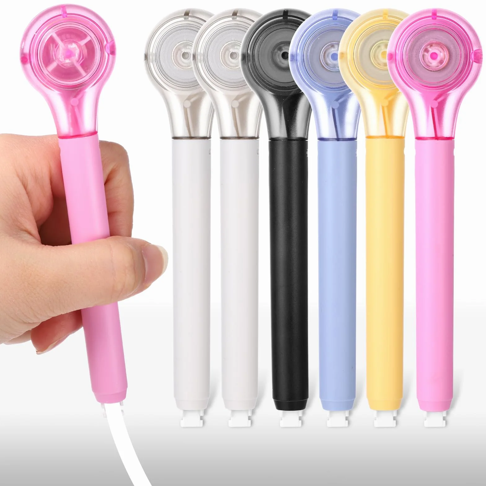 6 correttori a nastro con copertura protettiva push-pull, comoda forma a penna, applicatori istantanei (correggere le dimensioni del nucleo del nastro 1/5 x 236 pollici)