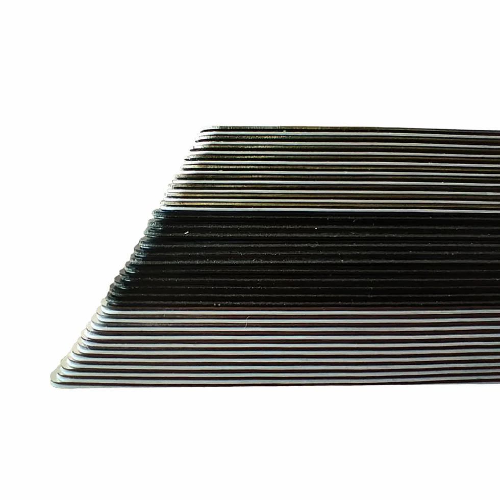 Biglietti da visita NFC ibridi 13,56 MHz chip 215 metallo PVC oro spazzolato confezione da 5