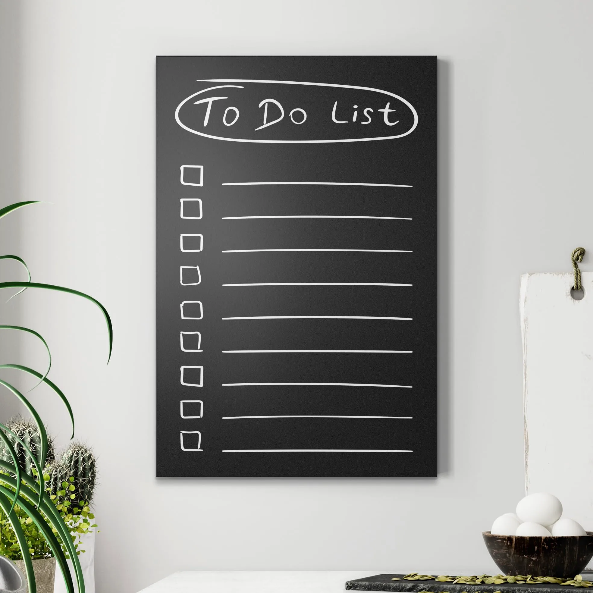 DEQORI Lavagna magnetica con stampa UV, motivo "Planner in stile lavagna" | Design rettangolare 40 x 60 cm | Lavagna in metallo a gesso scrivibile – Decorazione da parete per cucina, corridoio