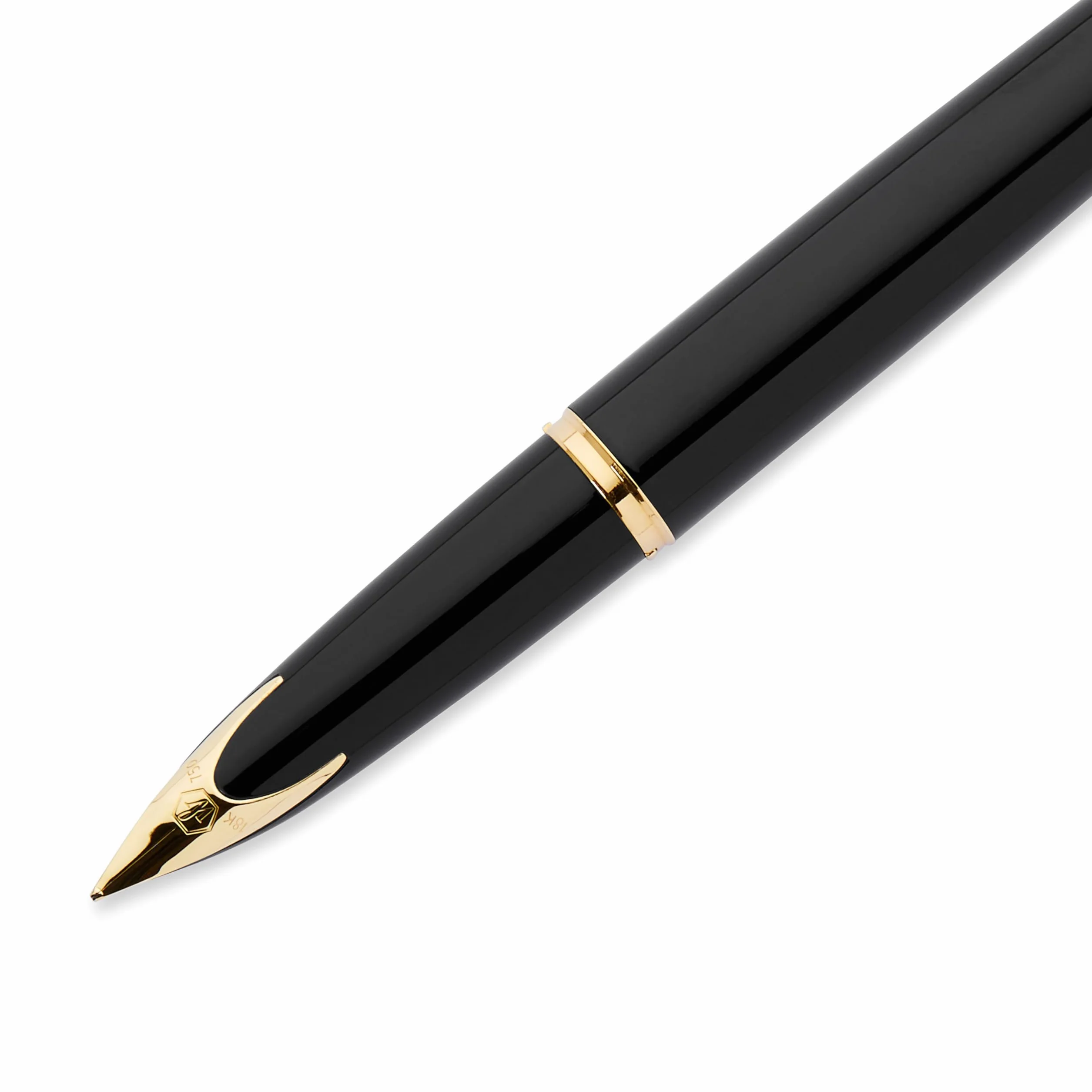 Waterman Carène: Penna Stilografica Lacca Nera GT, Pennino Fine