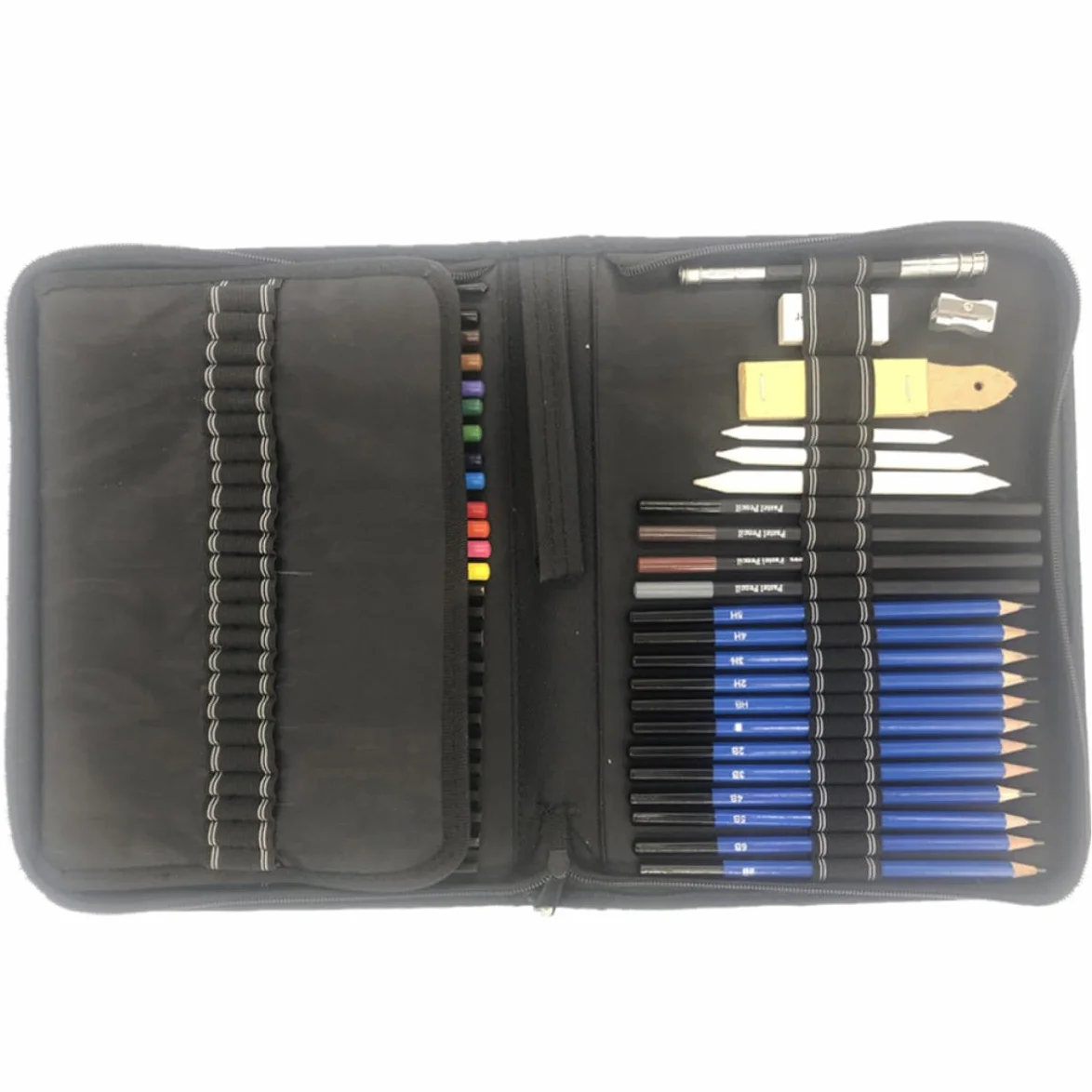 Gadpiparty Set da Disegno Professionale 72 Pezzi Matite Colorate Solubili in Acqua e Carboncini in Legno, Facile da Temperare e Sicuro, per Scrapbook e Libri da Colorare per Adulti