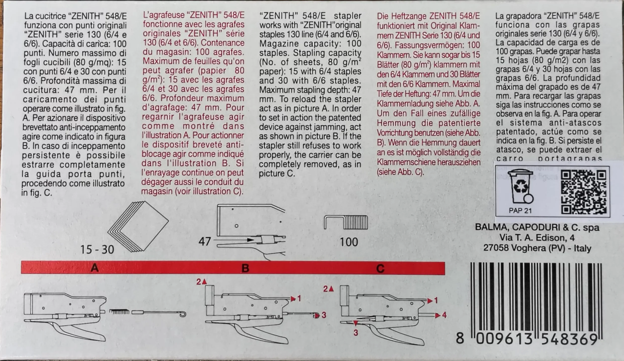 CUC.ZENITH 548/E WN