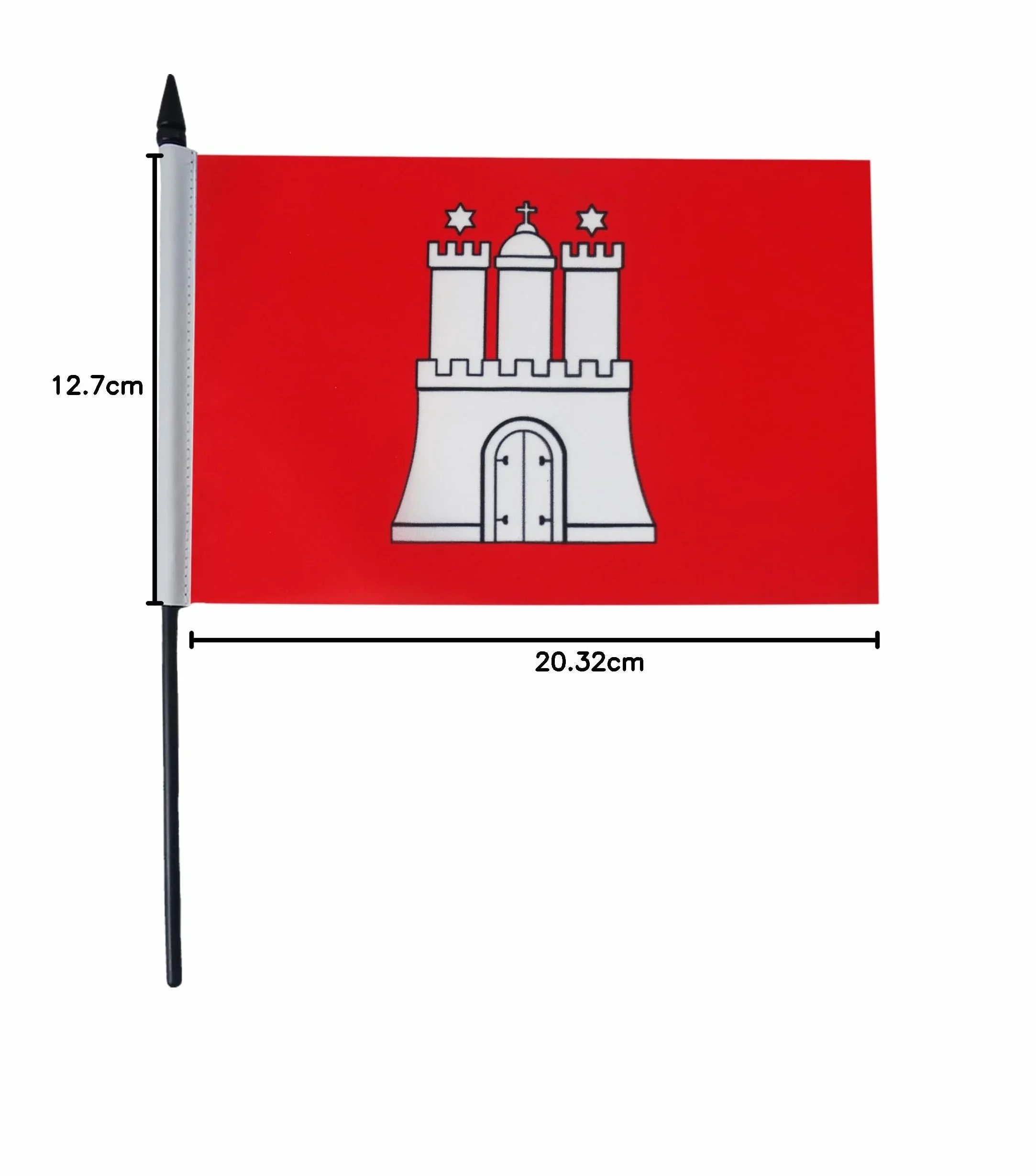 AZ FLAG Bandiera Da Tavolo Amburgo 21x14 cm - Piccola Bandierina Land Di Hamburg - Germania