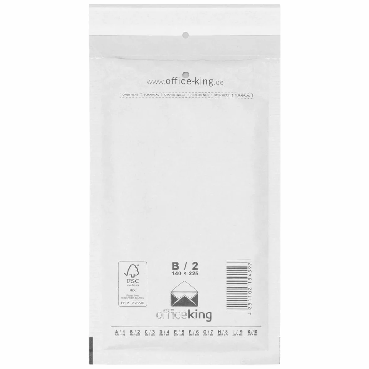 verpacking 800 Buste pluriball bianche 12 x 17,5 cm A1 - Buste imbottite, Buste con bolle