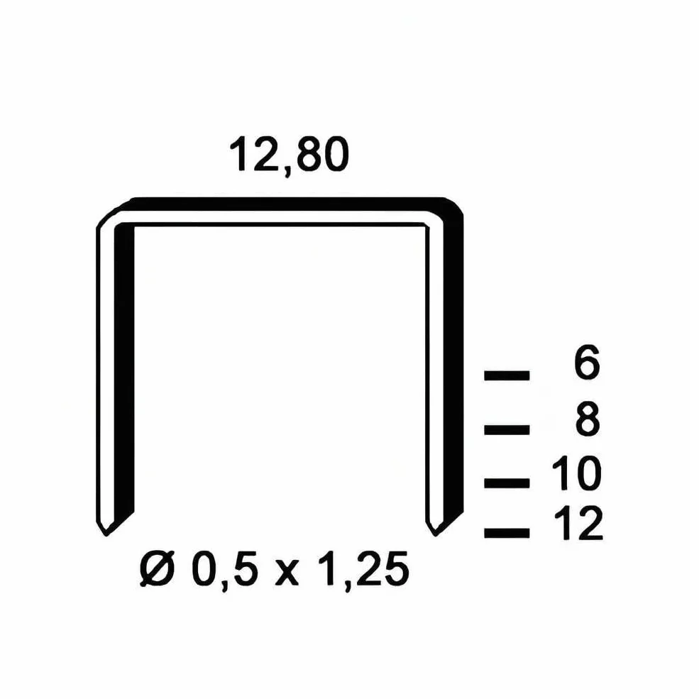 2 600 punti metallici Es-40, zincati, 5,9 x 40 x 0,9 x 1,2 mm, D-Work