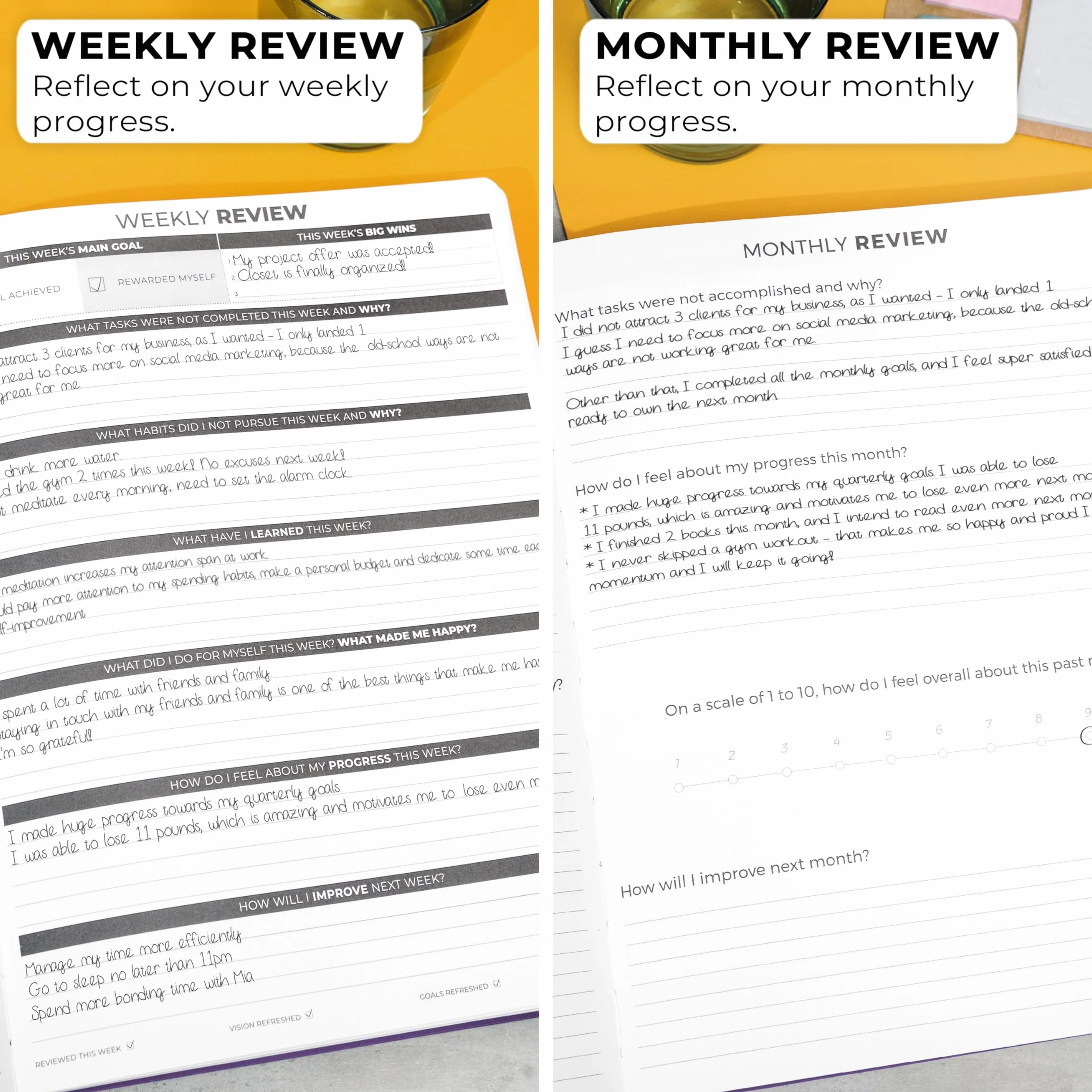 Clever Fox Planner Daily PRO – Agenda giornaliera e diario di gratitudine per aumentare la produttività, la gestione del tempo e raggiungere i tuoi obiettivi, senza date, formato A4, 21,5 x 28 cm,