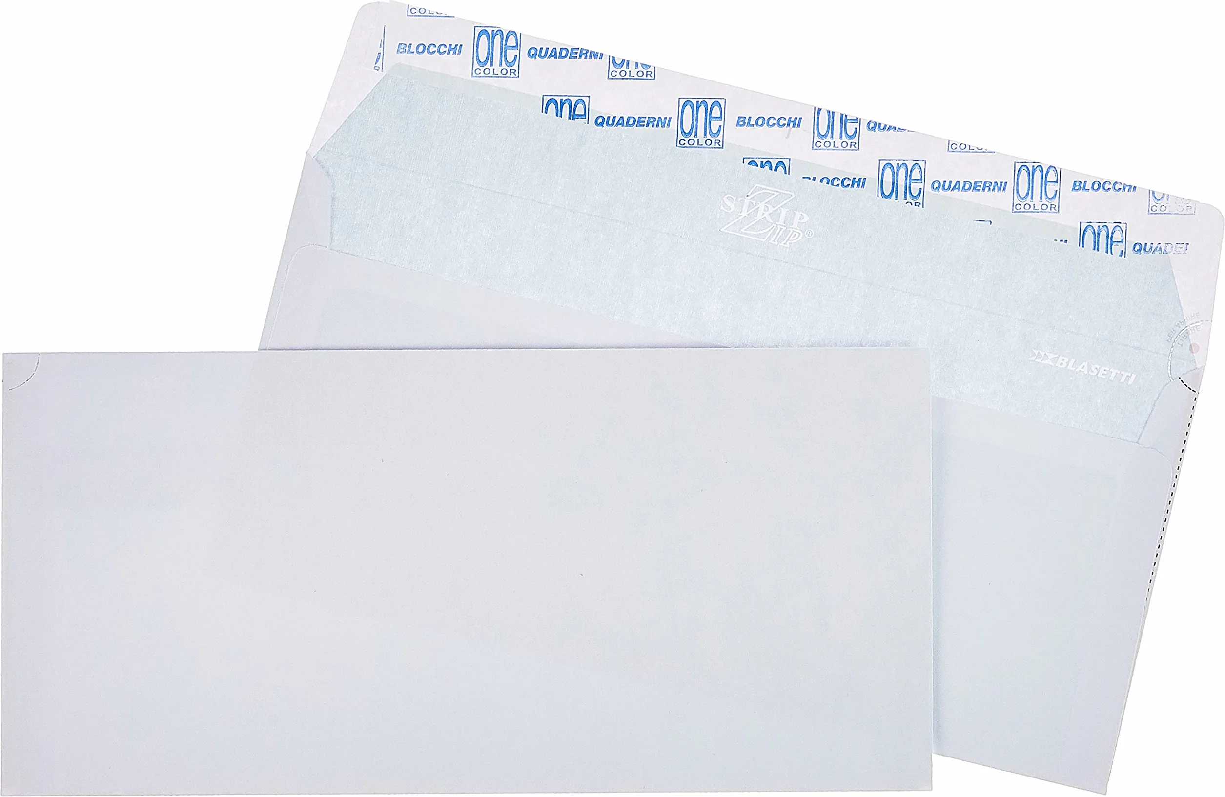 Buste Lettera Bianche Blasetti STRIP 90 FSC 11x23 cm Autoadesive Confezione 25 sacchetti Carta Bianco