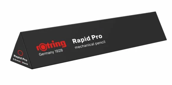 rOtring Rapid Pro - Matita Rapid Pro da 0,5 mm, colore nero, set di ricariche Tikky ad alta polimeri, 0,5 mm, HB e gomma B20