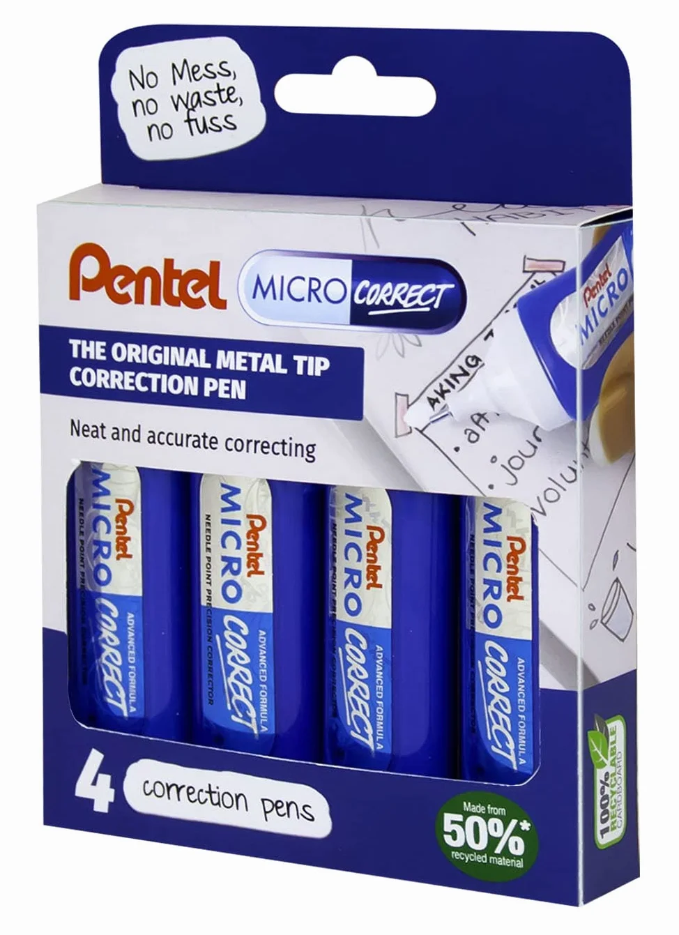 Pentel Micro Correct Penna correttore 12 ml confezione da 4 pezzi