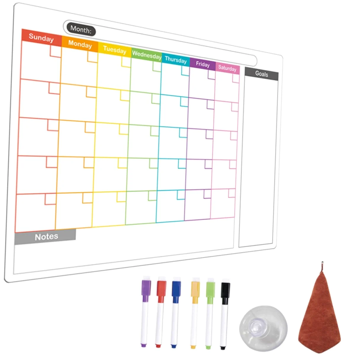 SHINEOFI 5 Set planner settimanale planning settimanale Piano settimanale asse organizzatore di armadietti mini pianificare il calendario di scrittura lista pianificazione lavagna cotone
