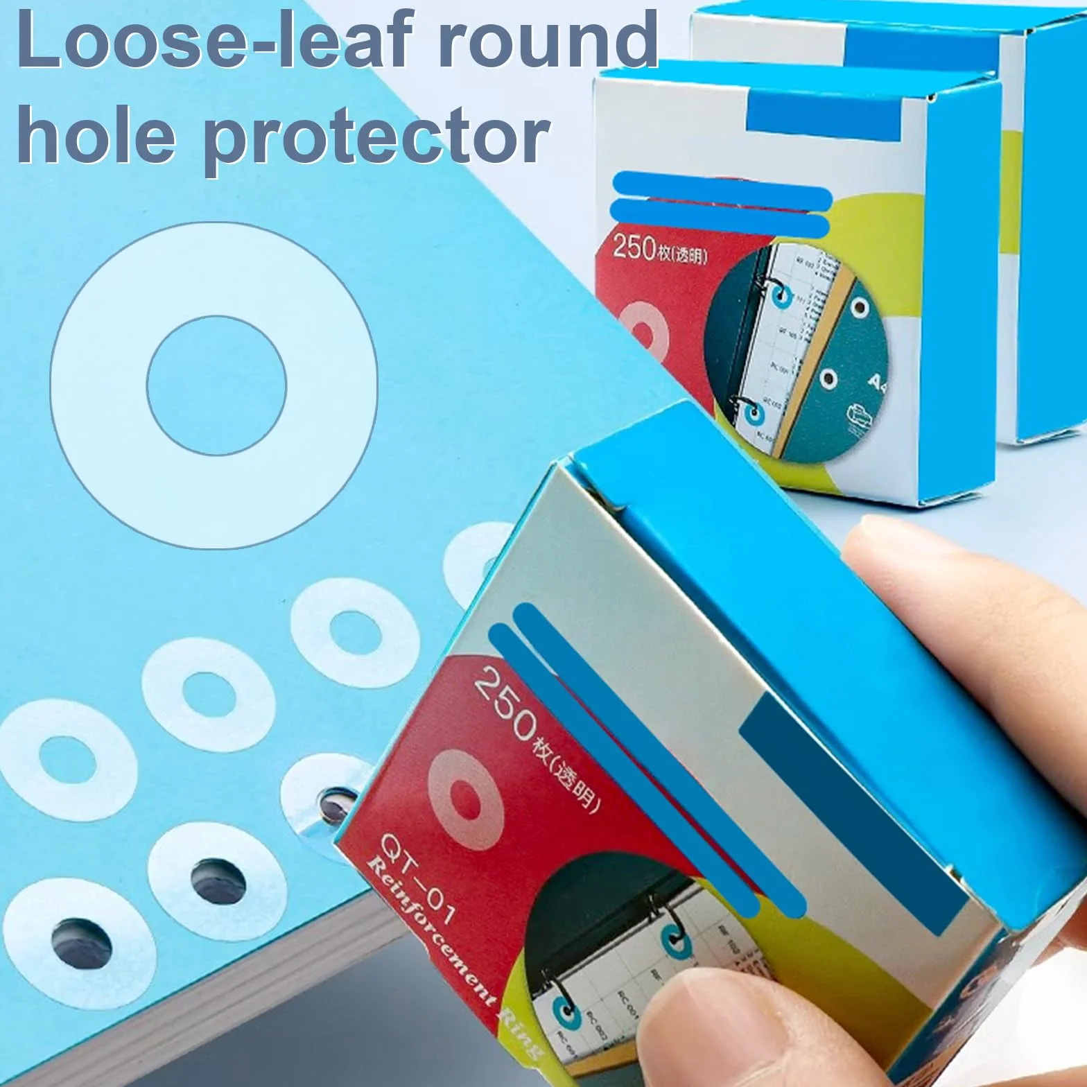 Etichette Rinforzo Fori Autoadesive 1000 Pcs Salvabuchi Resistenti Agli Strappi per Libri a Fogli Mobili
