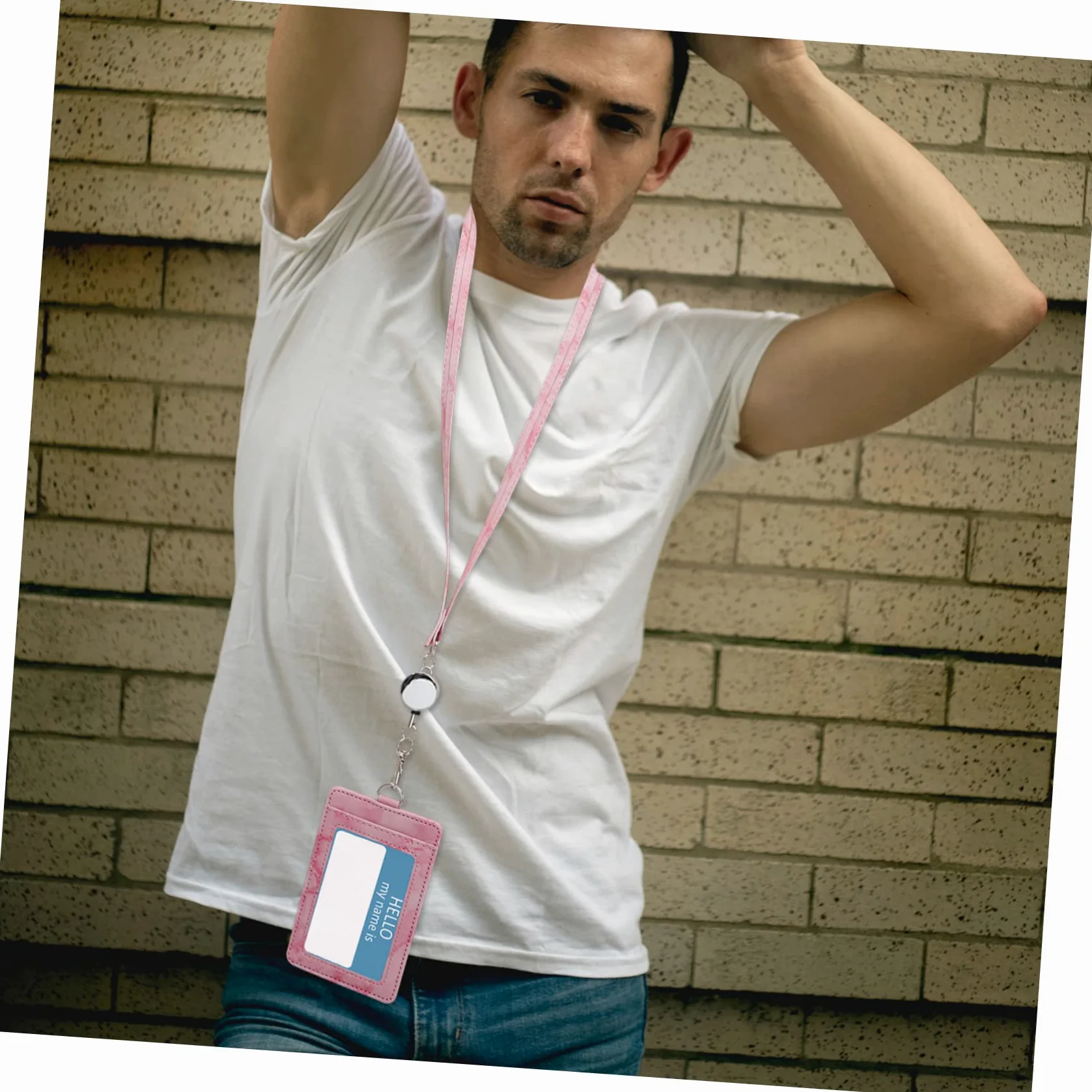 STOBOK 5sets Porta Badge Con Laccetto Copertura Id Retrattile Trasparente Per Lavoro Scuola e Eventi Di Ottimo Per Carte Di Identità Pass e Badge Professionali