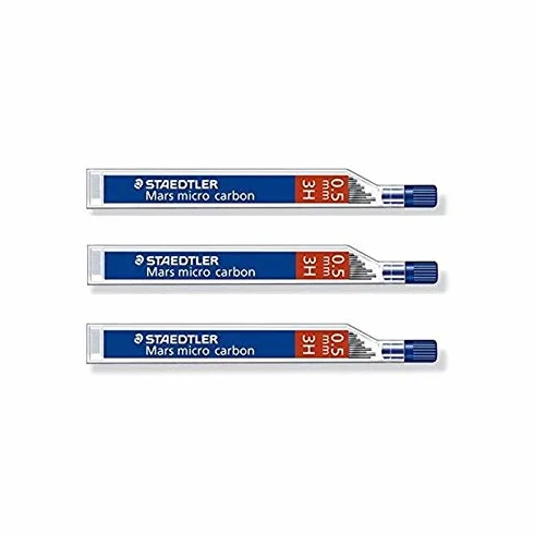 Staedtler Set 3 astucci 12 mine marzo Micro carbon 0,5 mm 3H