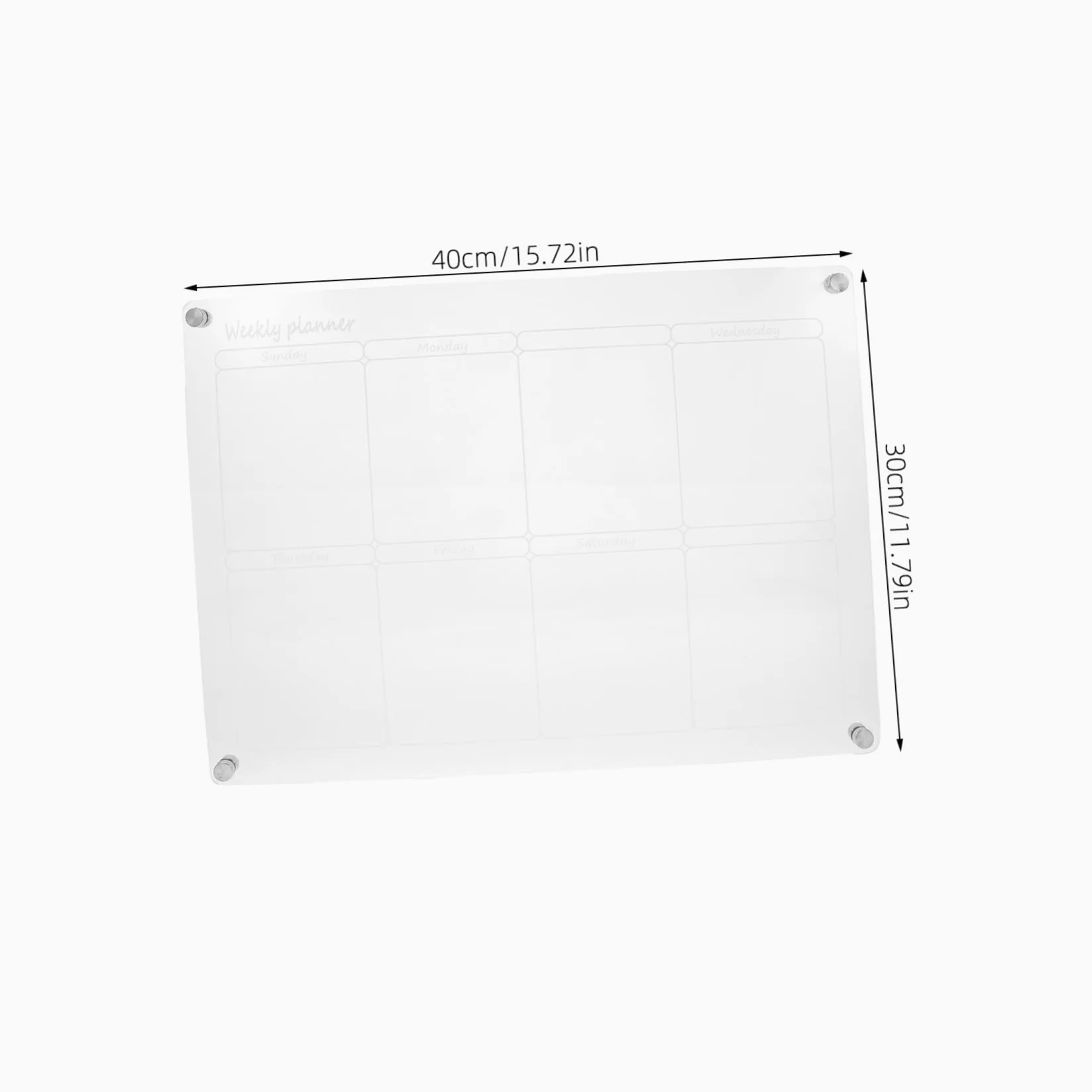Calendario Magnetico Cancellabile a Secco per Frigorifero Set Completo con Lavagna Settimanale Mensile Trasparente Planner Pasti con Pennelli e Magneti Resistenti per Cucina