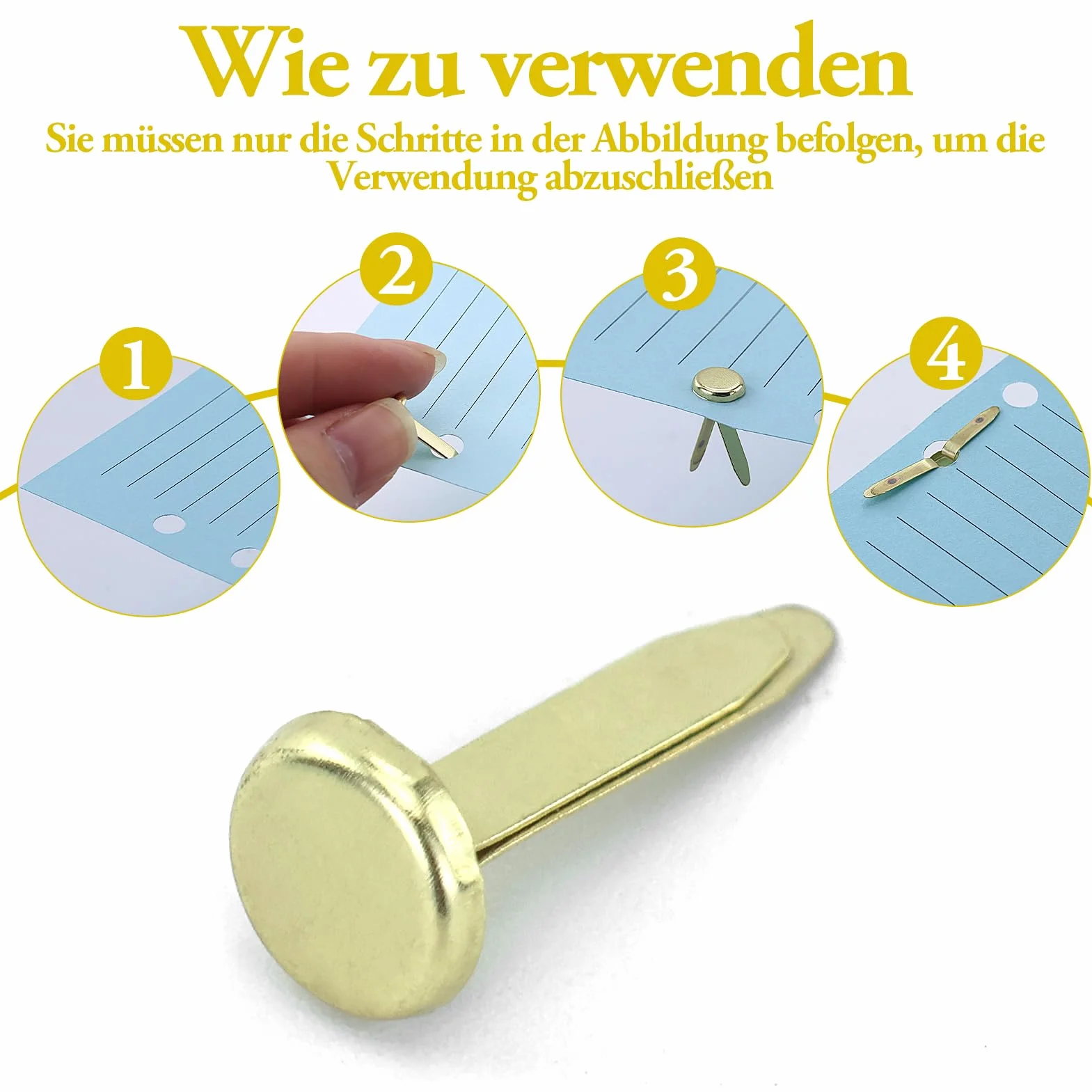 Mini Spille Dorate 120 Pezzi, Fermacampioni Piccoli per Carta, Oro, Forniture per Ufficio