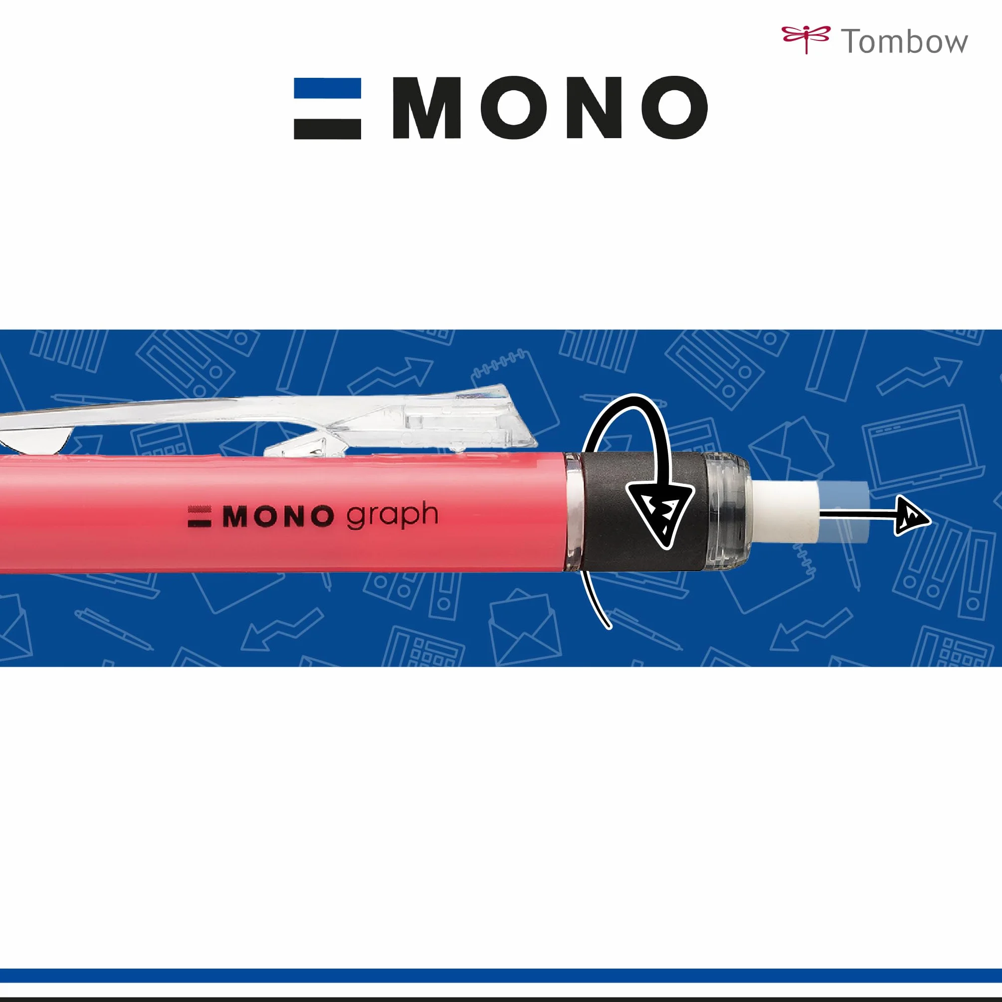 Tombow Mono Graph Matita meccanica 0,7 mm Giallo neon