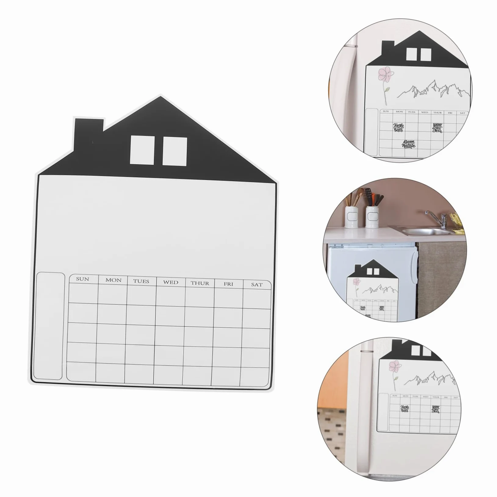STOBOK 2 Pezzi Lavagna Calendario Magnetica Per Frigorifero Lavagna Bianca Cancellabile Pianificazione Settimanale Mensile Per Frigorifero Da Cucina