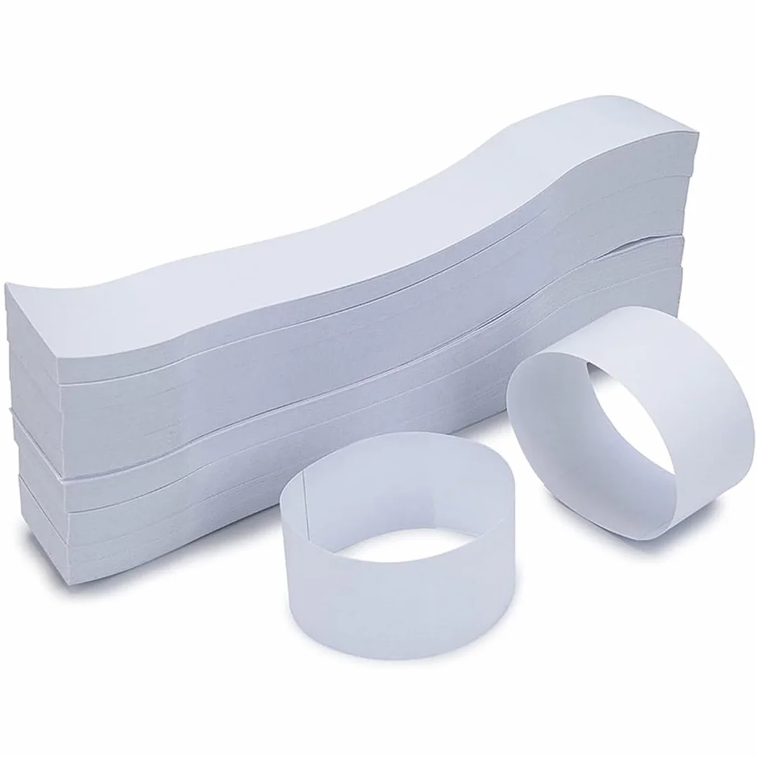 Fasce Autoadesive per Banconote 100 Pezzi, Strisce per Fascicolare, Buste per Contanti (7.6x1.14In)