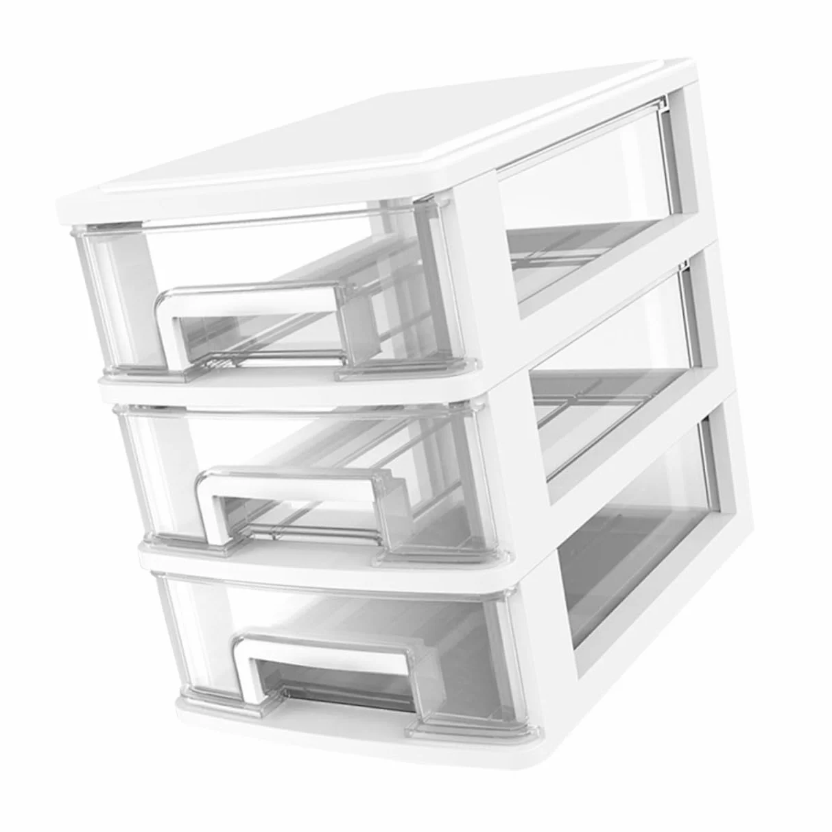 Alipis Cassettiera Plastica Trasparente Bianca Organizer Portatile per Ufficio e Casa Multiuso da Scrivania per Ordinare Oggetti Piccoli e Di Dimensioni Intermedie