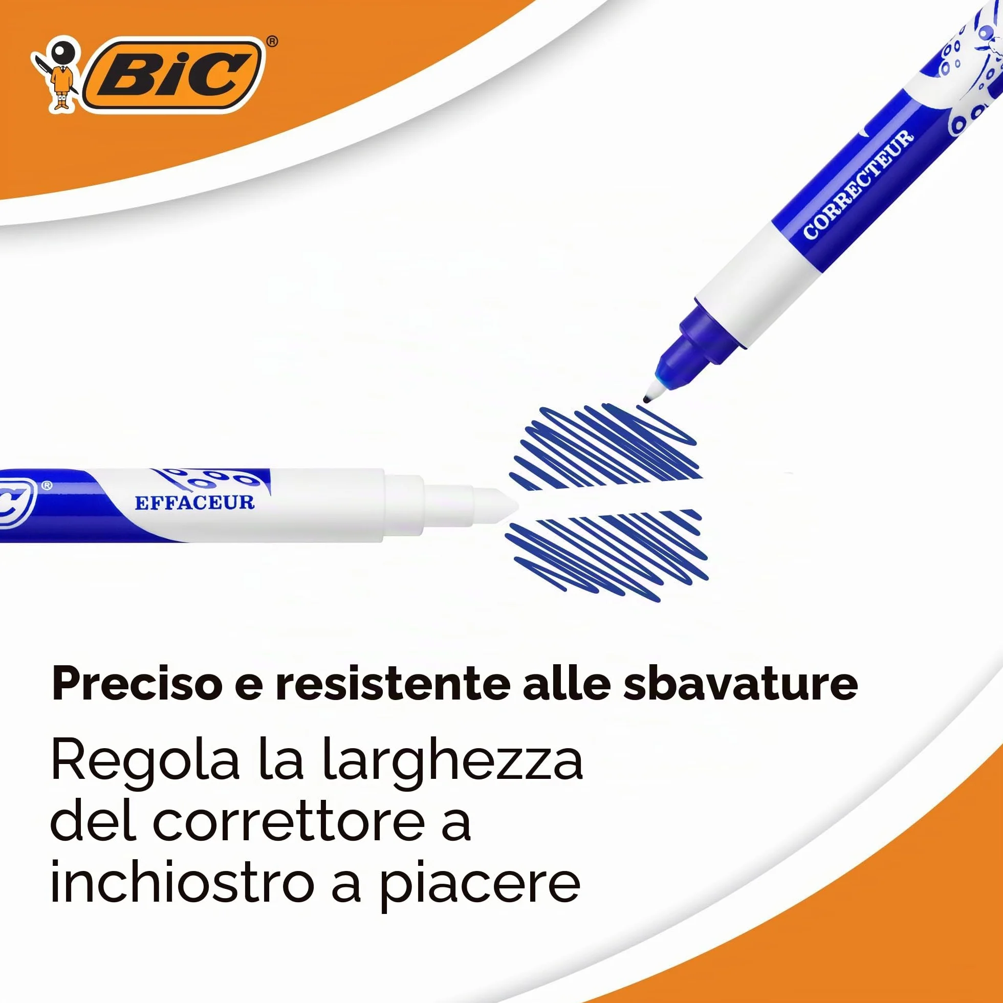 Bic Penna con cancellino per inchiostro confezione da 8 più 4 in omaggio