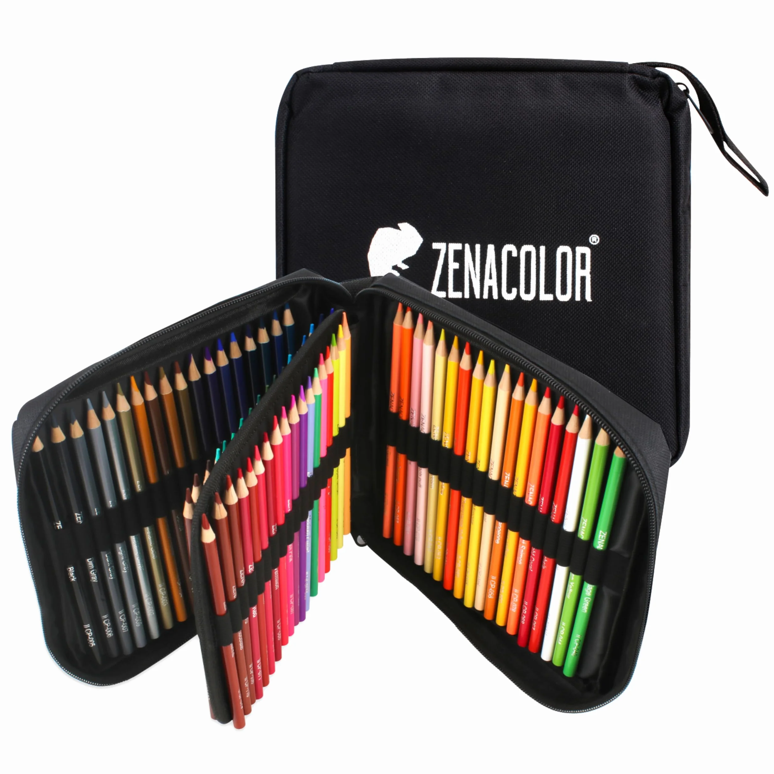 Zenacolor 72 Matite Colorate Professionali con Custodia Set Disegno Schizzo Colorazione Adulti Bambini