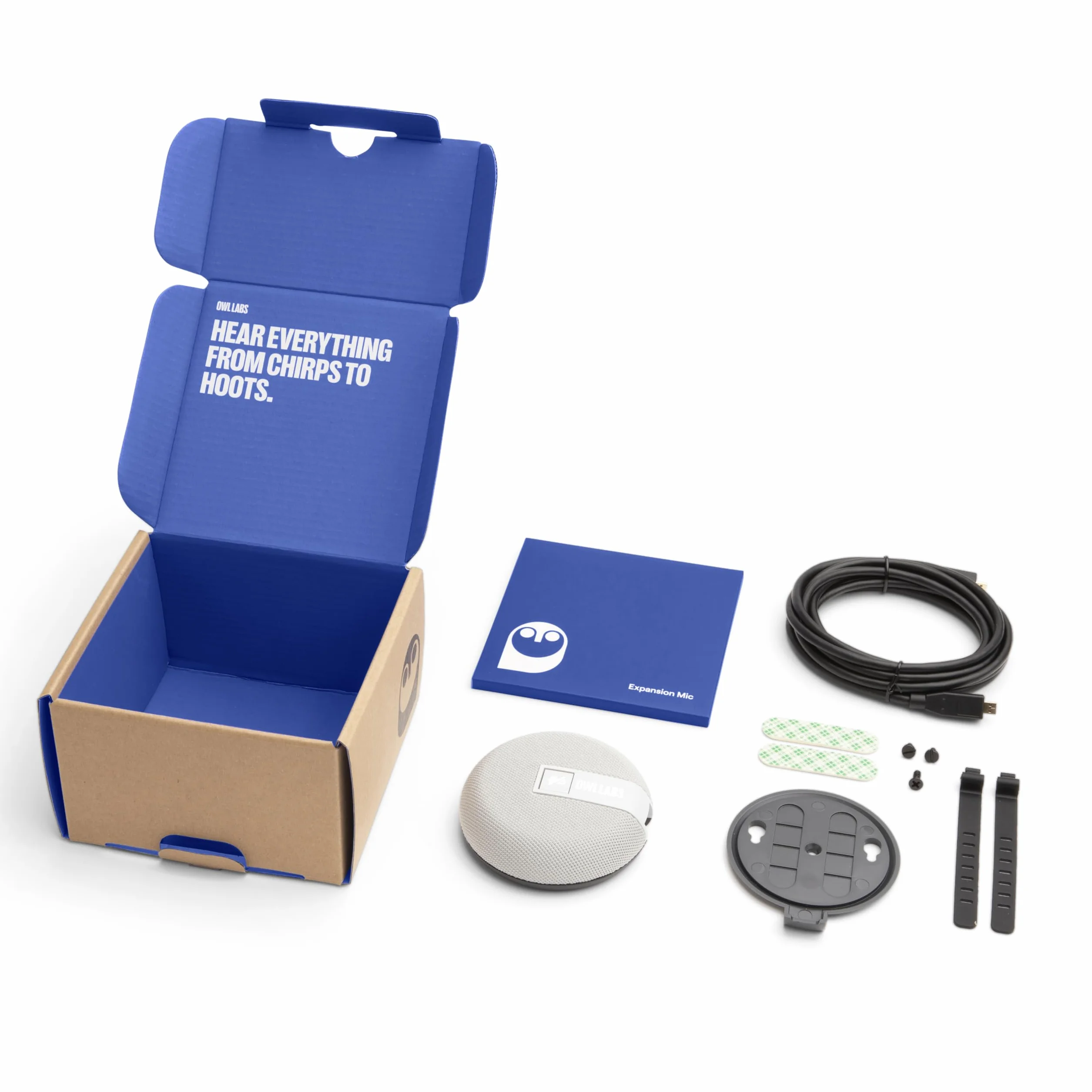 Microfono di espansione Owl Labs per Meeting Owl 4+ e Meeting Owl 3: estende la portata audio in spazi più ampi di 8 piedi (2,5 metri) nella direzione del microfono – grigio