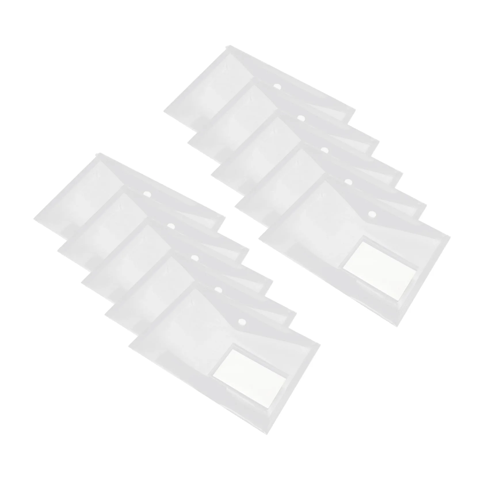 UKCOCO 20 pezzi Cartelline Trasparenti con Bottone Scatto Organizer Portadocumenti in PP Resistente Capacità per Ufficio e Casa