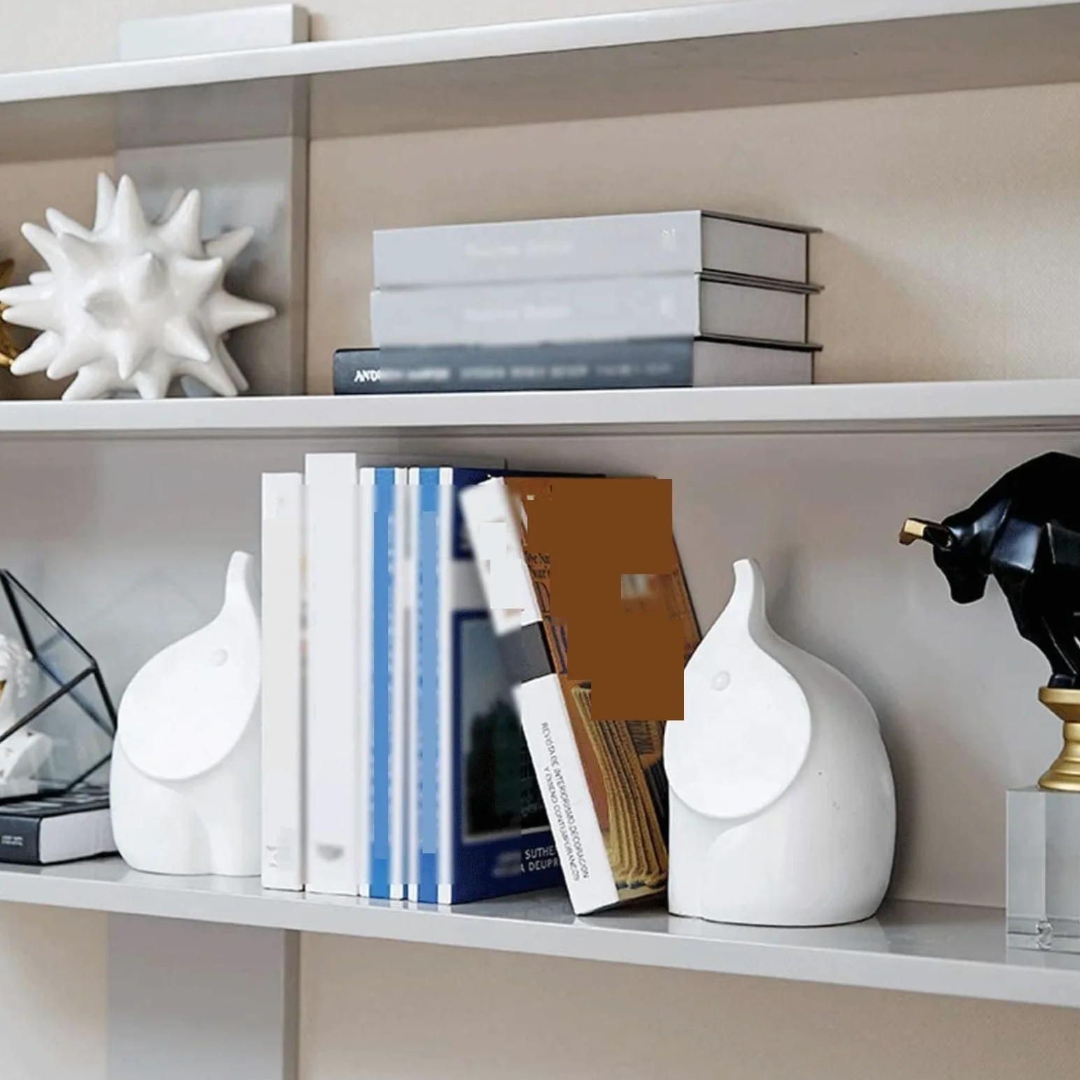 Reggi Libri, Fermalibri Fermalibri A Forma Di Elefante Creativi In ​​​​resina Per Scaffali Libri Pesanti Ufficio Casa Scrivania