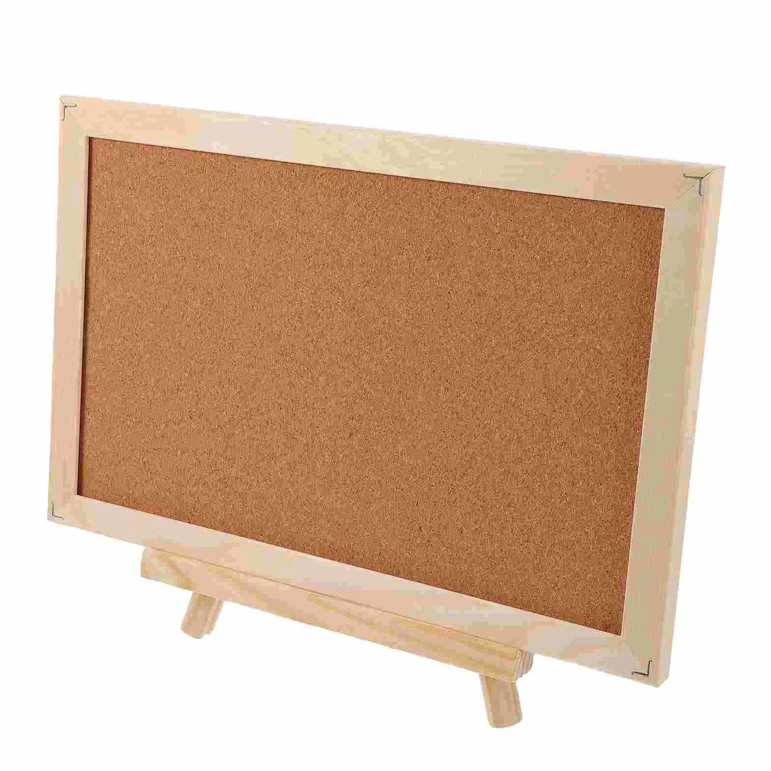 1 Tavola Con Cavalletto Per Ufficio | Espositore da cavalletto in legno Bacheca in sughero con cornice Treppiede in legno Bacheca in sughero Bacheca piccola