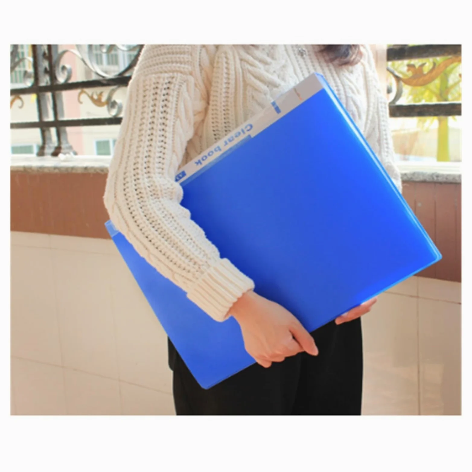 cartellina Raccoglitore da 60 tasche con buste in plastica | Display A3 da 60 pagine con protezioni in fogli trasparenti, libro di presentazione portfolio