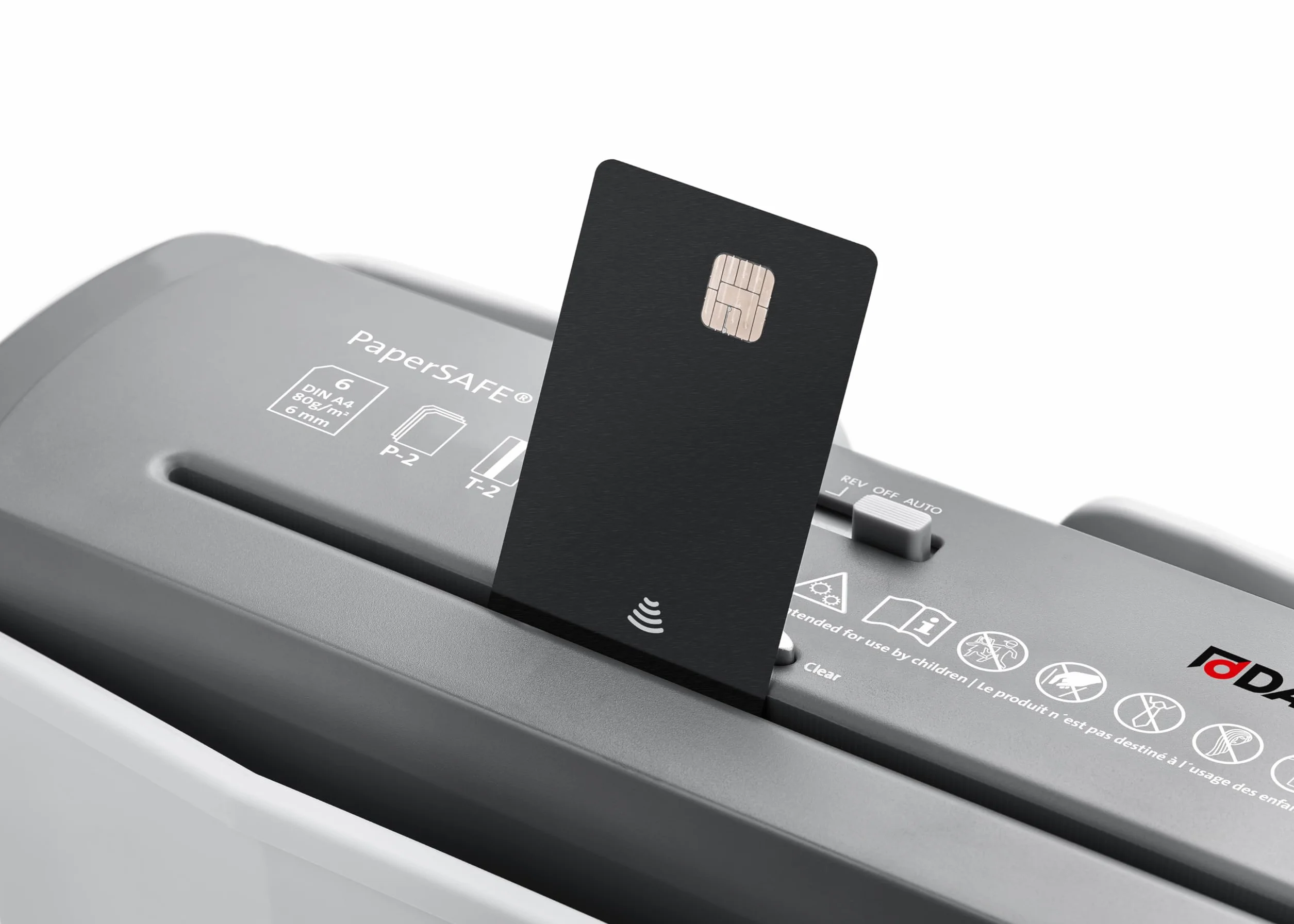Dahle PaperSAFE PS 60 distruggidocumenti (6 fogli, livello di sicurezza P2, taglio a strisce, privo di olio e manutenzione, 11 litri), grigio