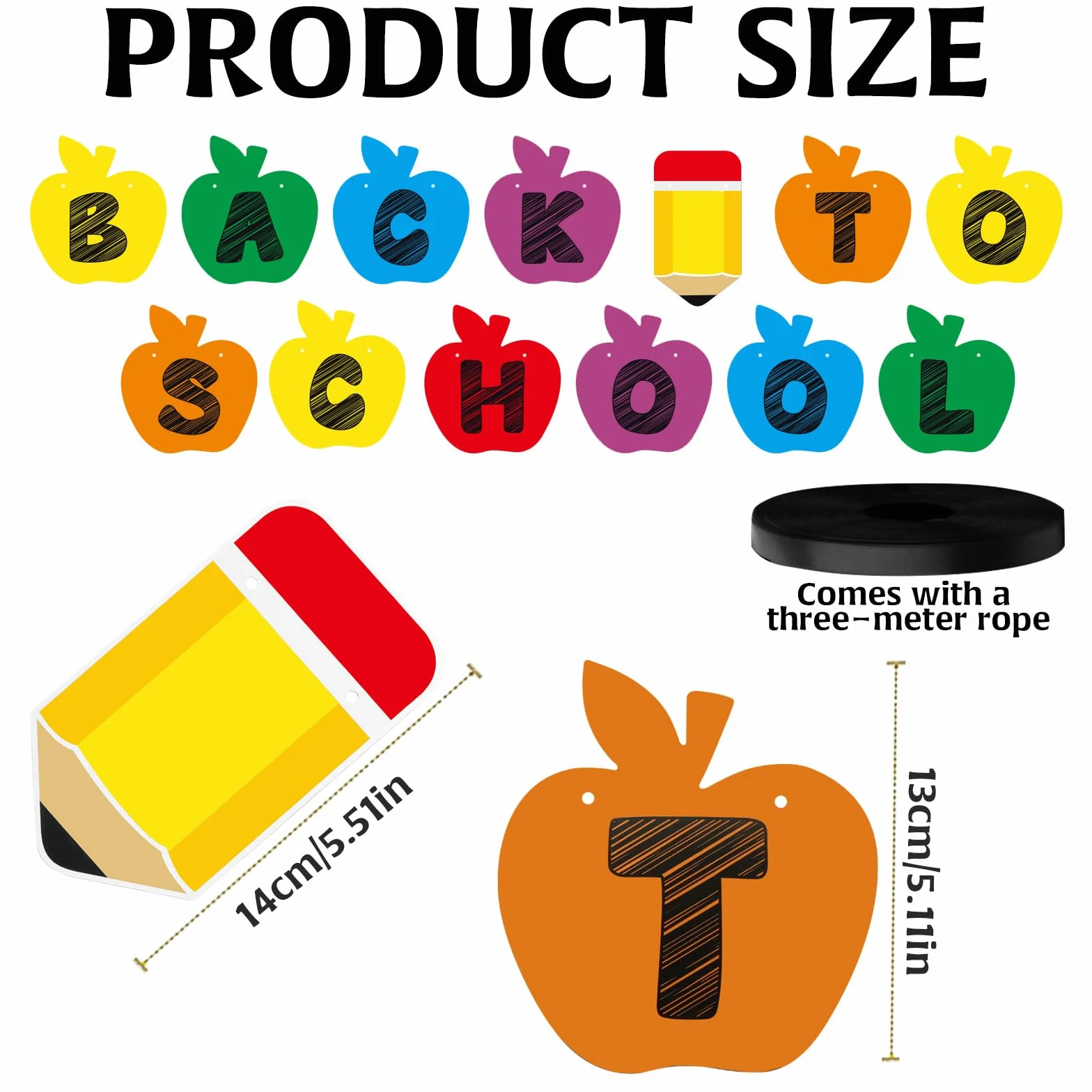 Back to School Banner Ritorno alle Decorazioni Scolastiche Striscione di Bentornato per Decorazioni in Classe