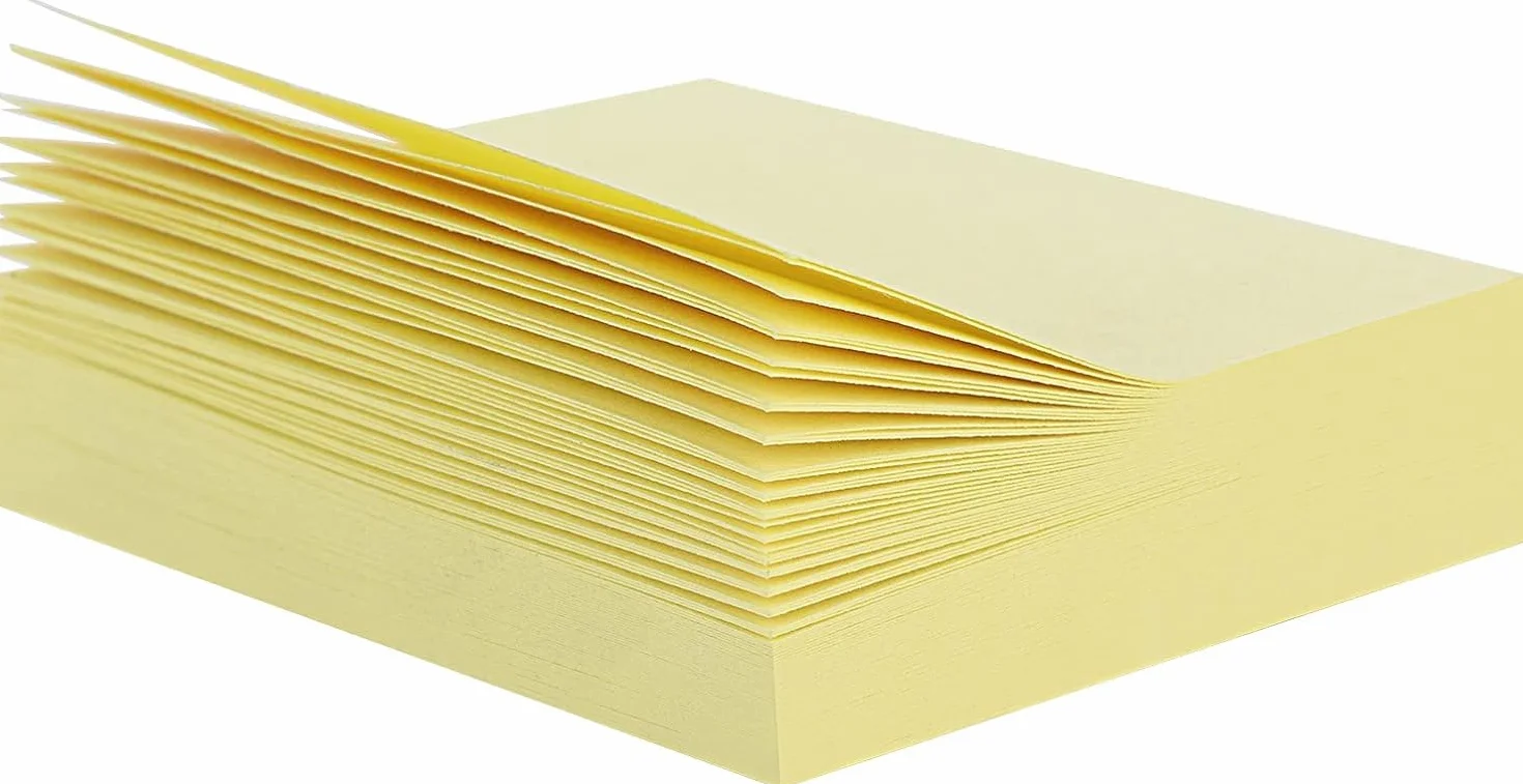 Foglietti Adesivi 51 x 38 mm 2400 Fogli Giallo Chiaro 24 Blocchetti