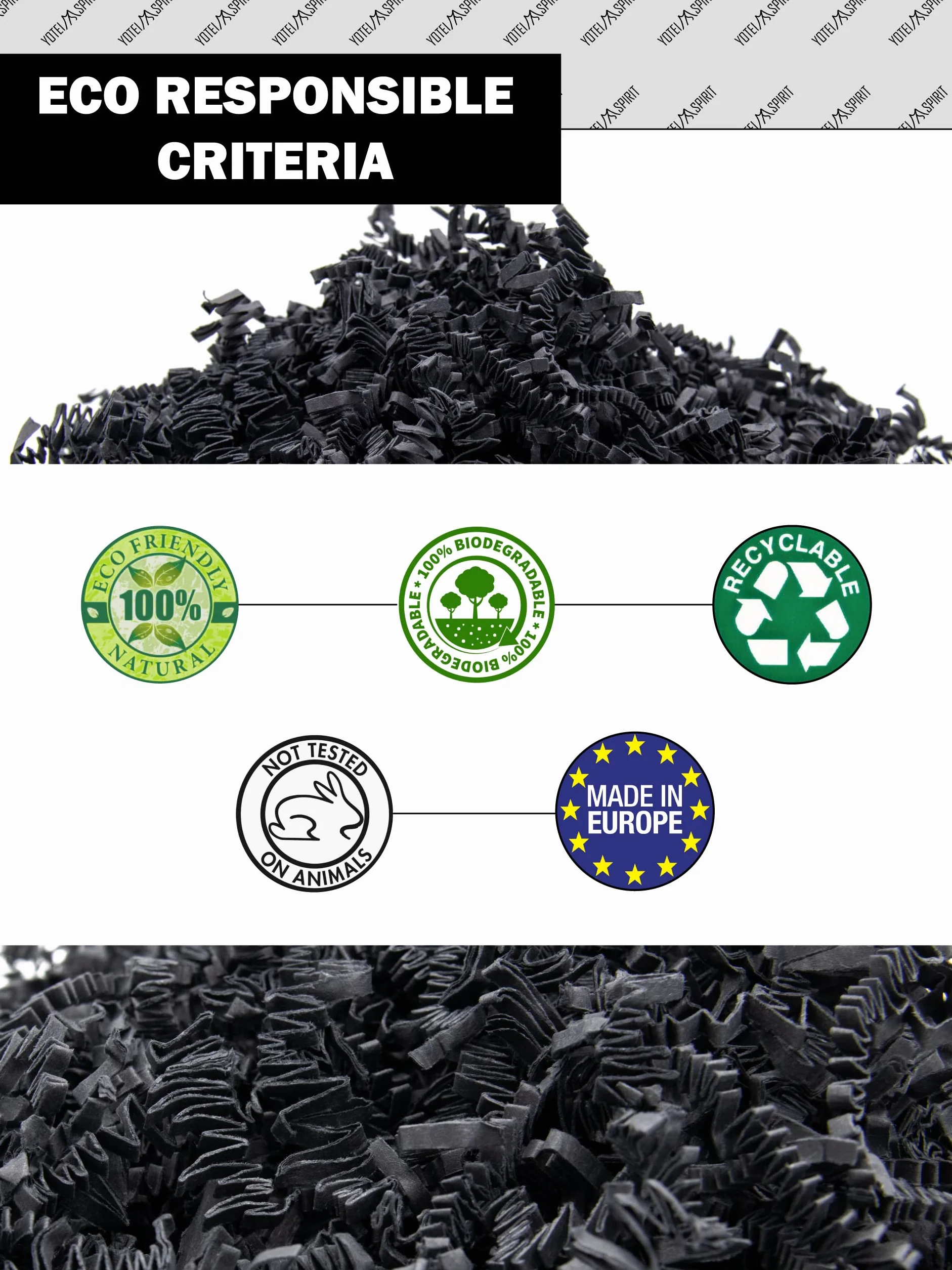 1kg Paglia Nera per Confezioni - Paglia per Cesti, Regalo, Scatole e Confezioni - Trucioli per Imballaggio (Nero, 1kg)