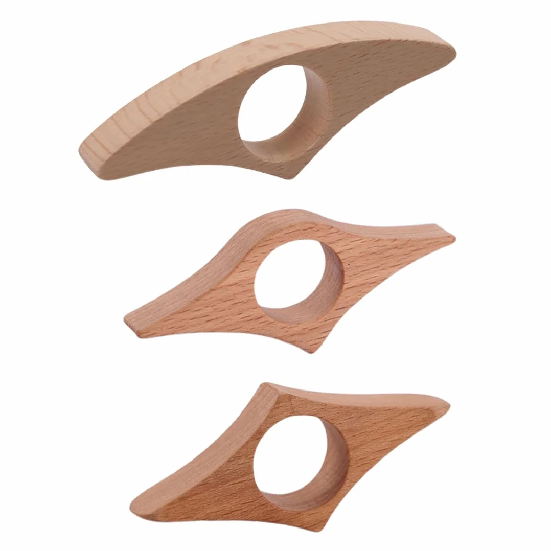 Ferma-pagine in Legno Massello con Anello, Accessorio per Lettura per Bambini e Adulti