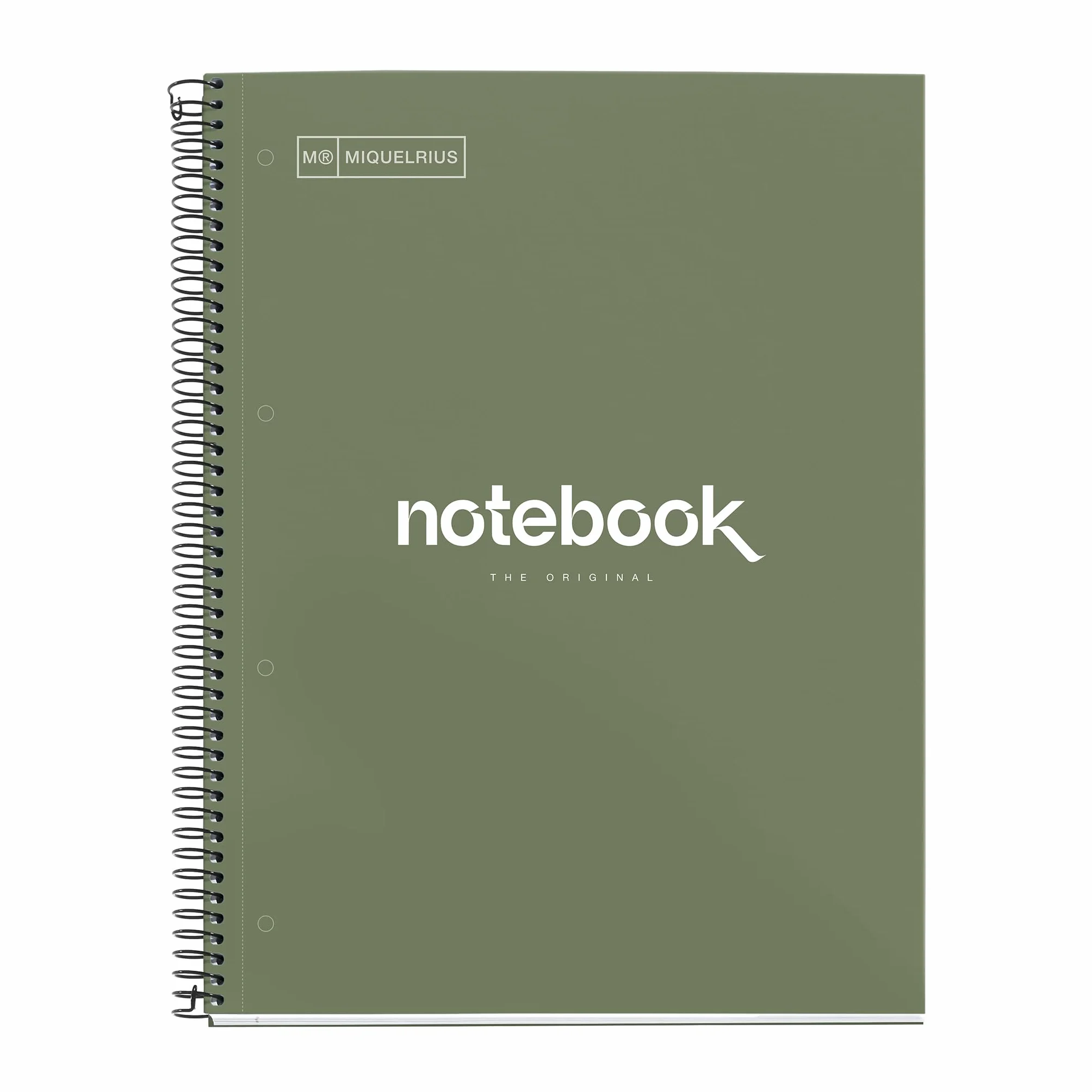 Miquelrius Quaderno A4 Notebook Emotions 80 Fogli 90 g/m² Griglia 5 mm Spirale Microforata Copertina Extra Rigida Verde
