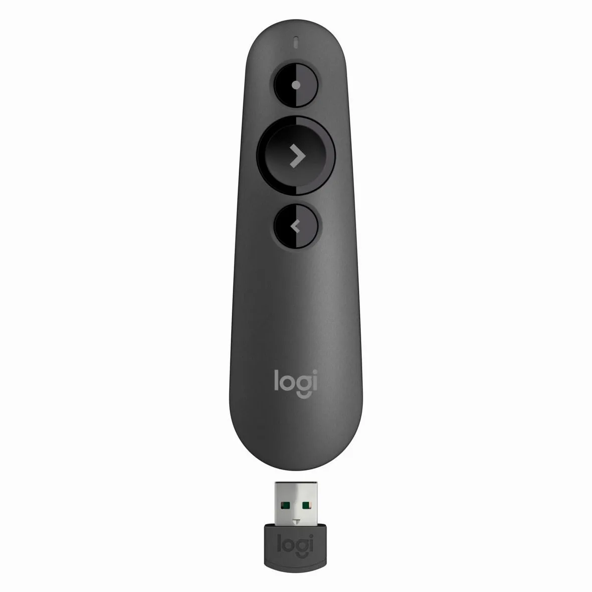 Logitech R500 Puntatore Laser per Presentazioni Wireless | 2,4 GHz e Bluetooth, Ricevitore USB, ‎Puntatore Laser Rosso, Portata 20 Metri, 3 Pulsanti, PC/Mac/Android/iOS - Nero