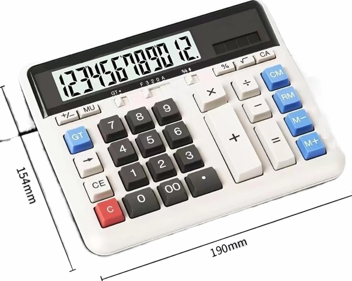 calcolatrici, Tasto Grande Banca Contabilità finanziaria Speciali Calcolatrici aziendali for Ufficio Desktop di Grandi Dimensioni(Red)