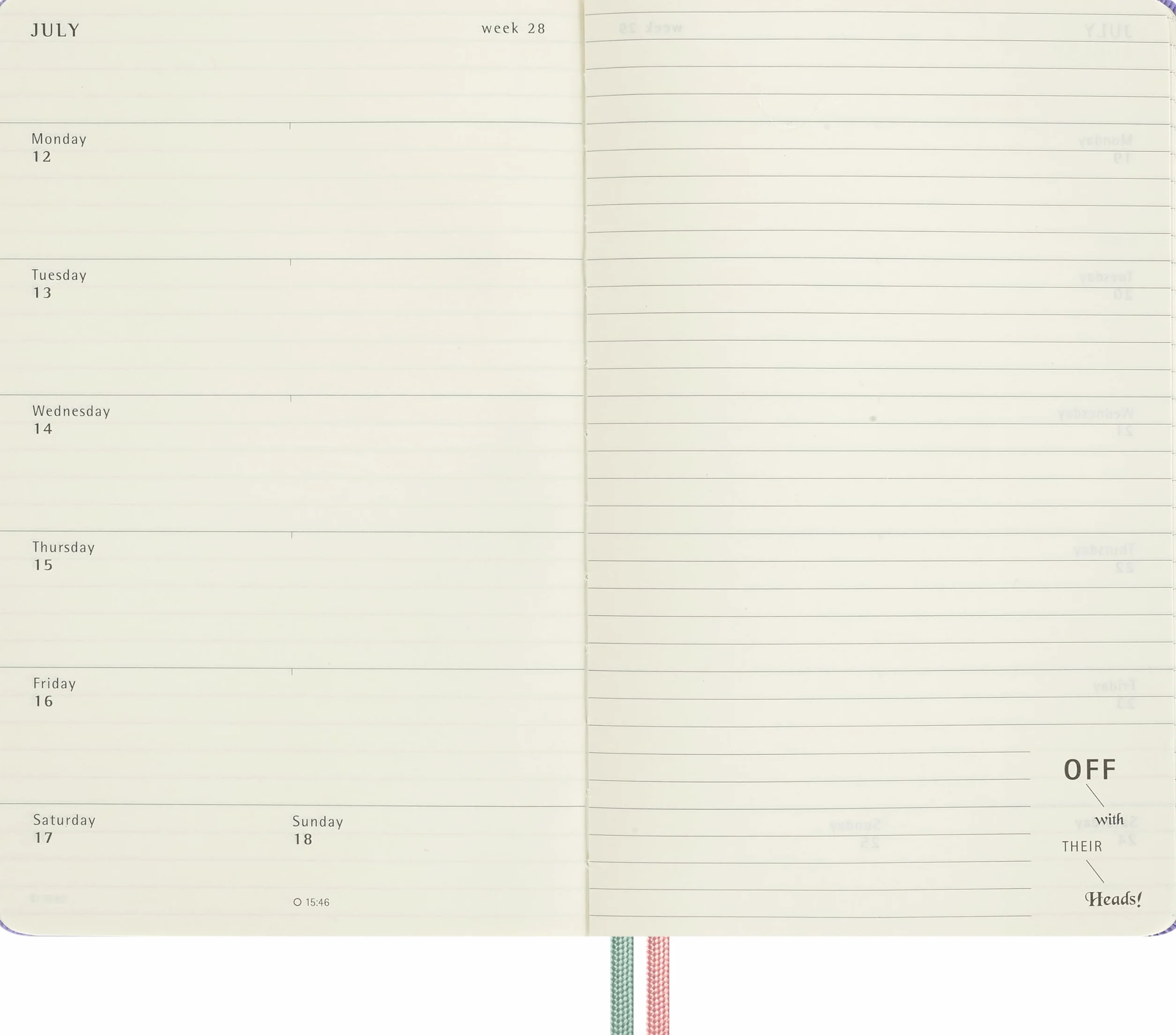 Moleskine Agenda Settimanale 18 Mesi 2026-27 Le Avventure di Alice nel Paese delle Meraviglie, con pagine a righe, Copertina Rigida e Chiusura Elastica, Cappellaio Matto,Formato Large 13 x 21 cm