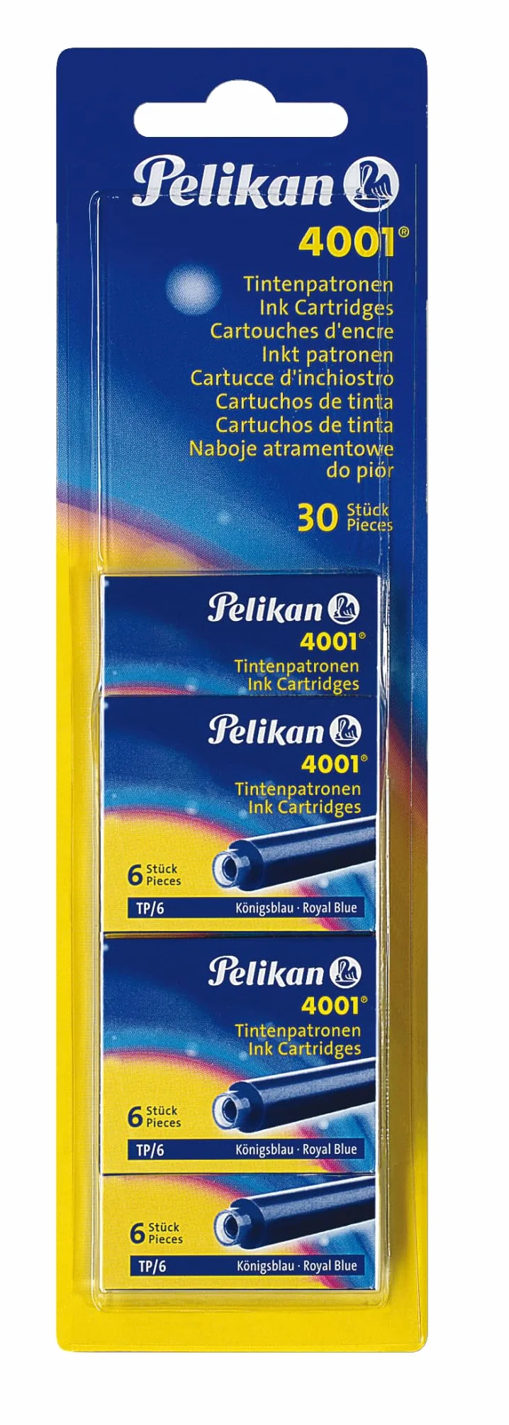 Pelikan Set da 5 ricariche per penna stilografica blu
