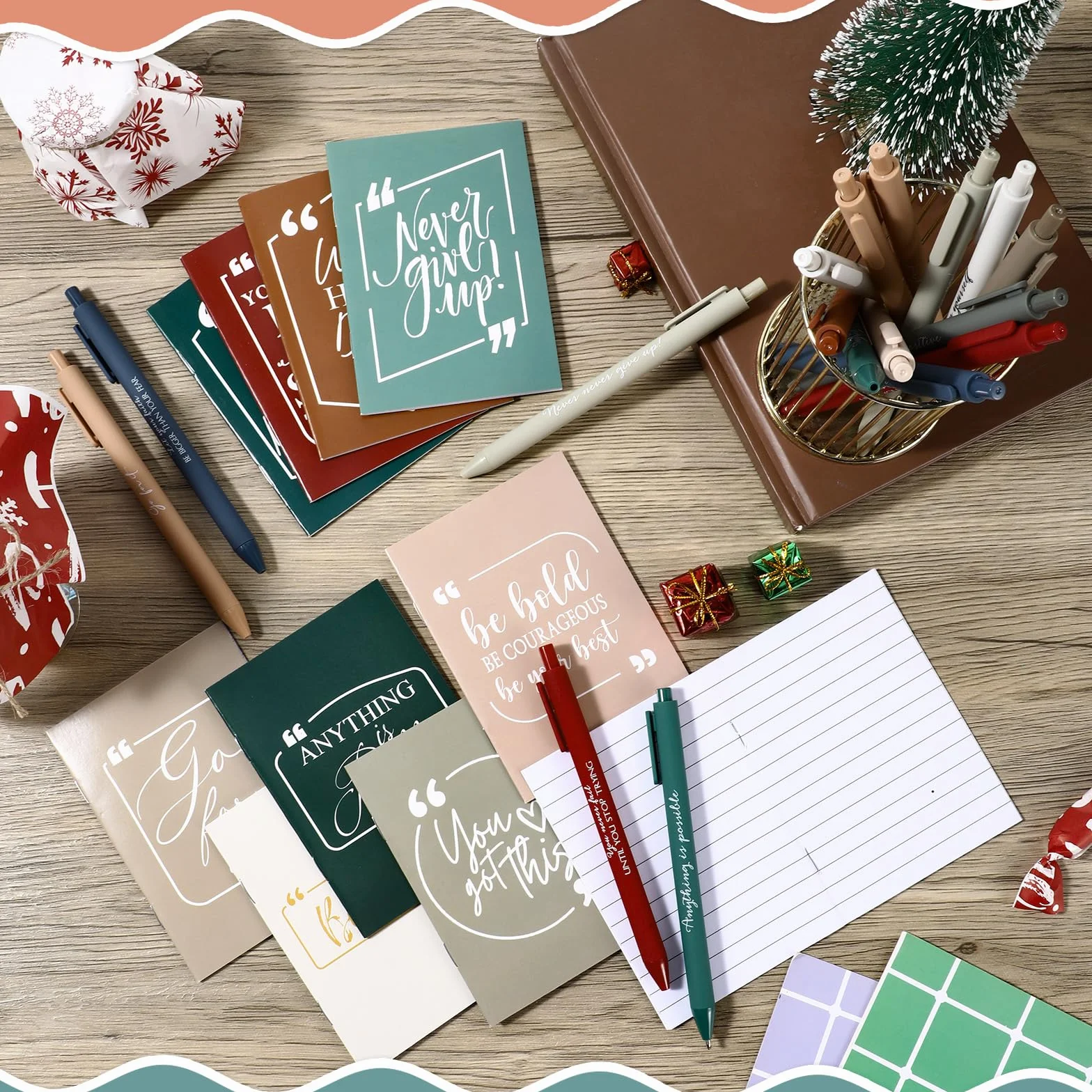 Fulmoon 120 quaderni motivazionali per il rientro a scuola, idea regalo, mini quaderni motivazionali, per studenti del team di insegnanti, colleghi, dipendenti (retrò)