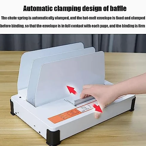 Rilegatrice termica per libri formato A4, raccoglitore elettrico per documenti fino a 500 fogli, spessore rilegatura 1-50 mm, perfetta per contratti, relazioni e gare d'appalto