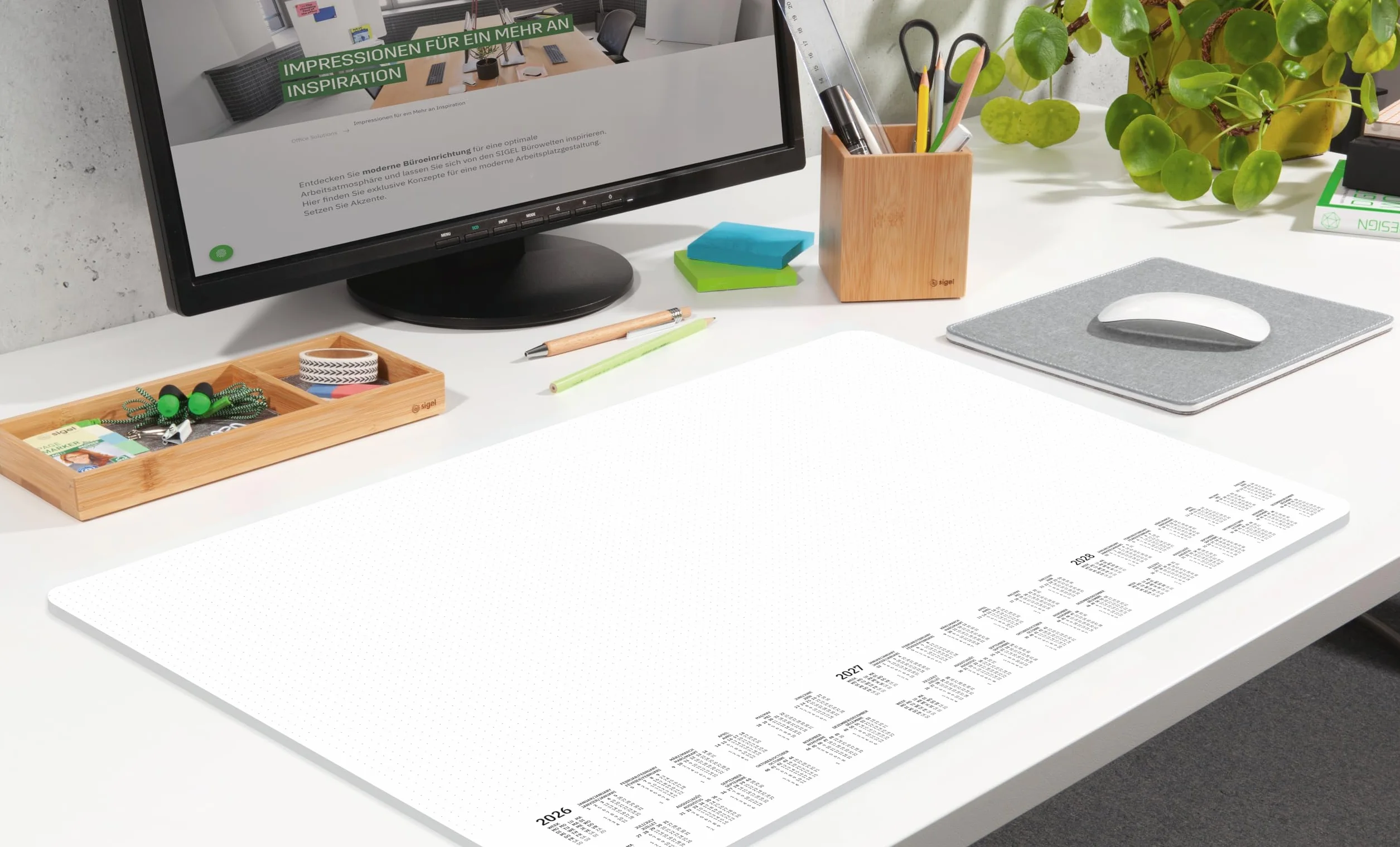 SIGEL H6301 Sottomano di carta puntinato bianco A2 30 fogli FSC 5 pezzi