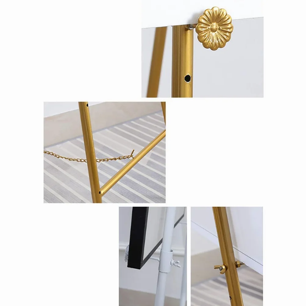 Espositore per Poster, espositore da Terra per Reception, espositore pubblicitario Pieghevole, espositore per Pittura Domestica, Adatto per Ufficio e Hotel，Gold Small