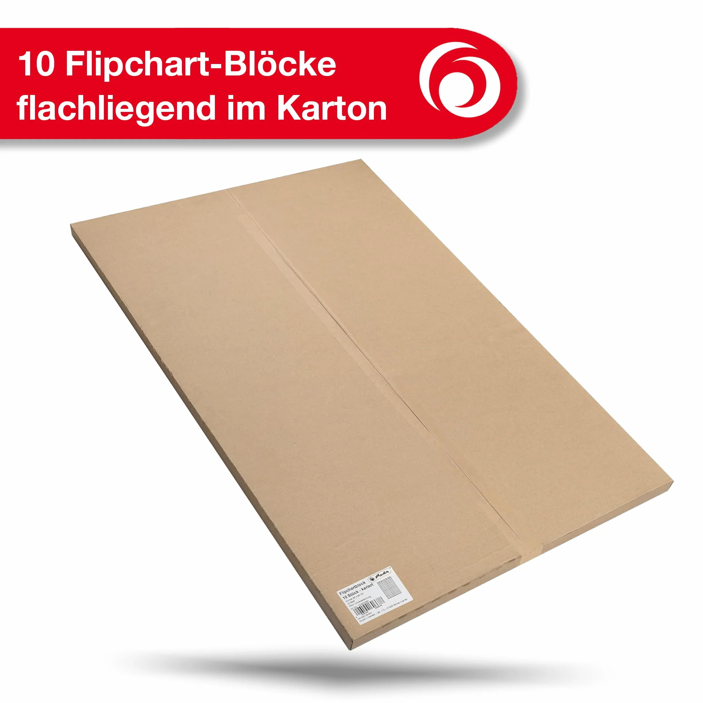 Landre 100050591 - Confezione da 10 blocchi di fogli per lavagna, 68 x 99 cm, 20 fogli per blocco, 80 g/m², colore: Bianco