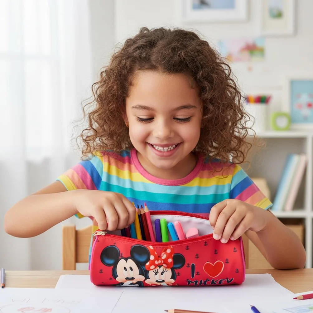 Portapenne Astuccio Borsellino Scuola Bambini 21x7x6cm Minnie Mouse
