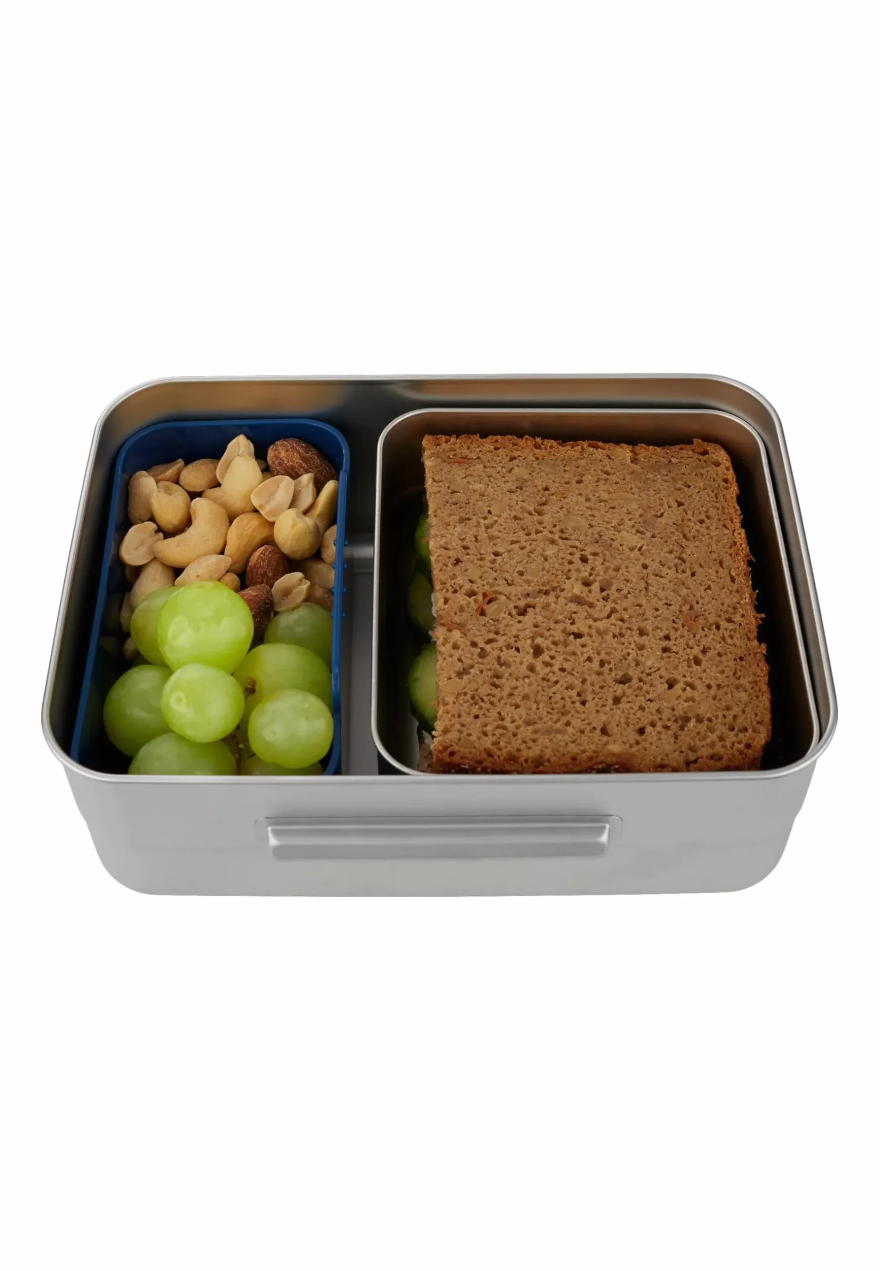 ergobag Portamerenda in acciaio inox con scomparto separato e snack box, senza bpa, lavabile in lavastoviglie Rose - Rosa