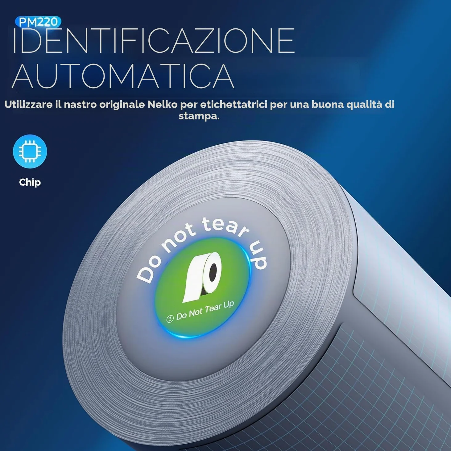 Nelko PM220 etichettatrice con nastro, stampante termica portatile per piccole imprese, indirizzo, logo, abbigliamento, stampante adesiva per telefoni e PC,